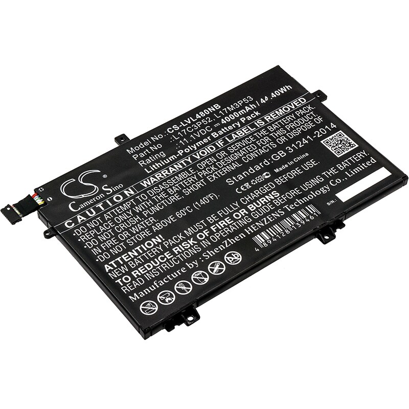 Batteri til notebook, bærbar computer til Lenovo ThinkPad L480, ThinkPad L580 og andre.