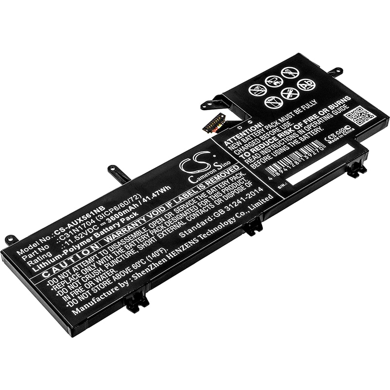 Batteri til notebook, bærbar computer til Asus UX561UD, Q535U, Q535UD og andre