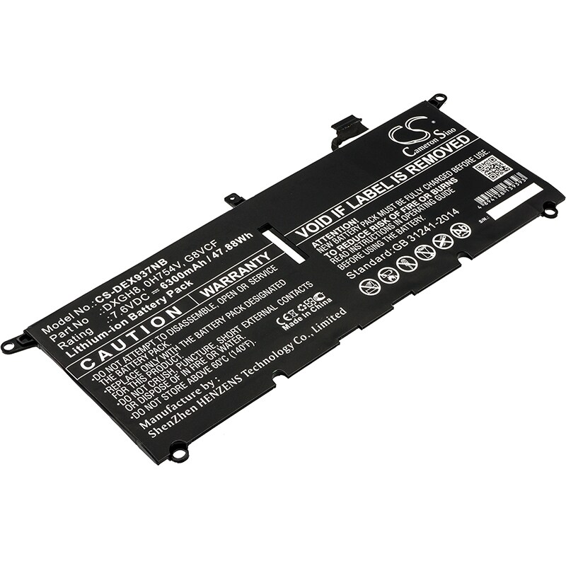 Batteri til notebook, bærbar computer til DELL XPS 13 9370, XPS9370-7002SLV og andre