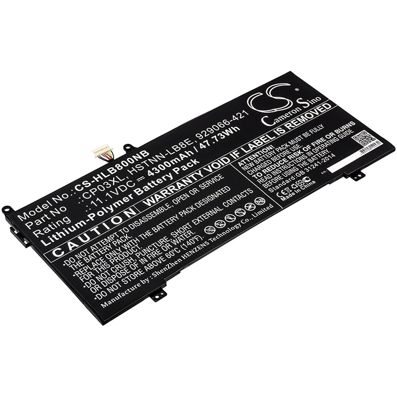 Batteri til notebook, bærbar computer til HP Spectre x360 13 Convertible og andre