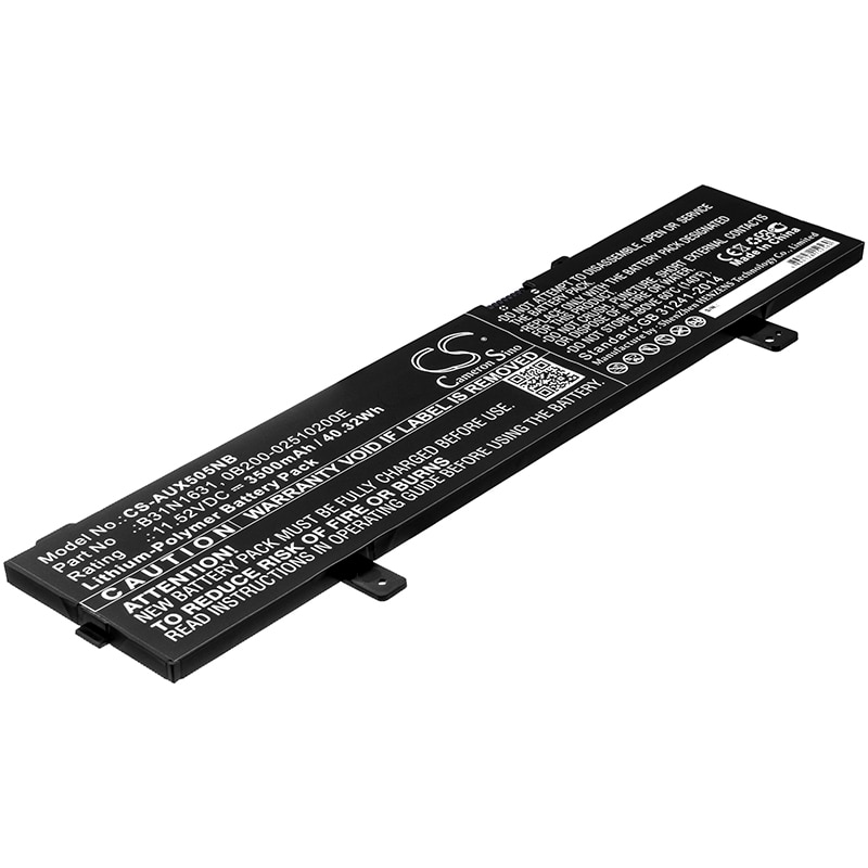 Batteri til notebook, bærbar computer til Asus VivoBook 15 X505B, VivoBook 15 X505Z og andre.