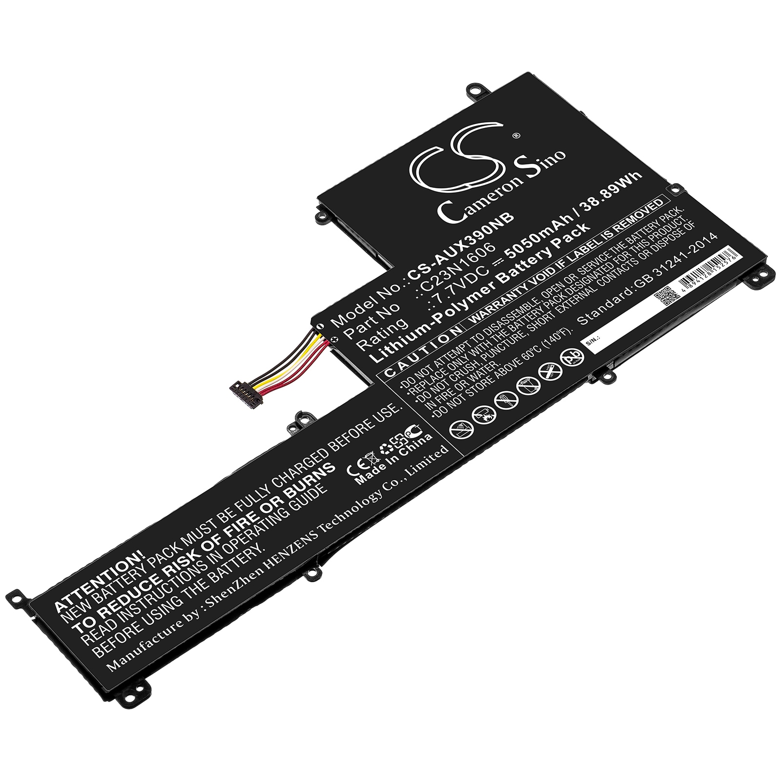 Batteri til notebook, laptop til Asus Zenbook 3, UX390UA, UX390 og andre