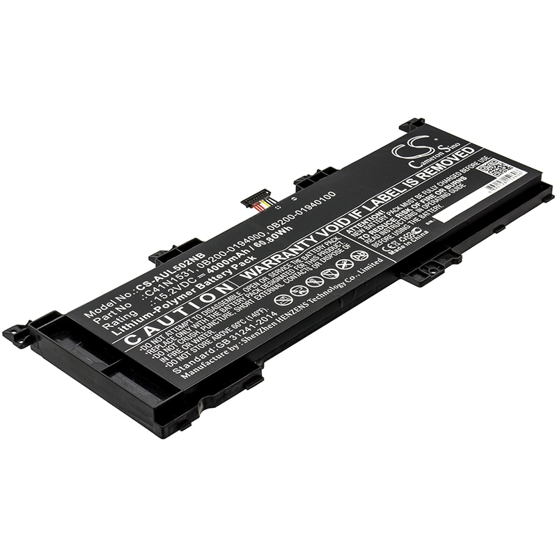 Batteri til notebook, bærbar computer til Asus GL502VS-GZ422T, GL502VS-FY255T og andre