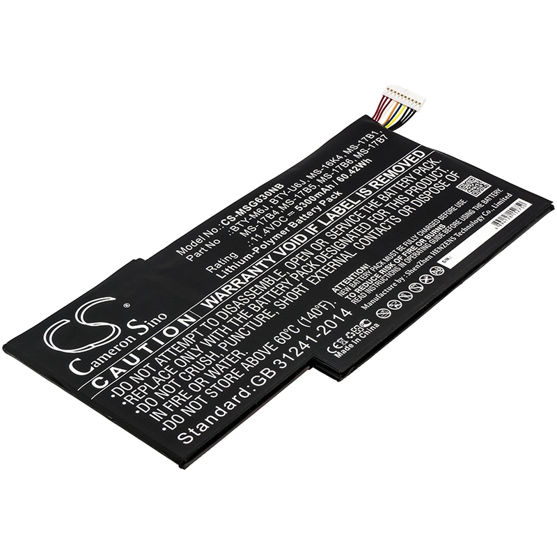 Batteri til notebook, laptop til MSI GS63 7RE Stealth Pro, GS63 STEALTH-010 og andre.