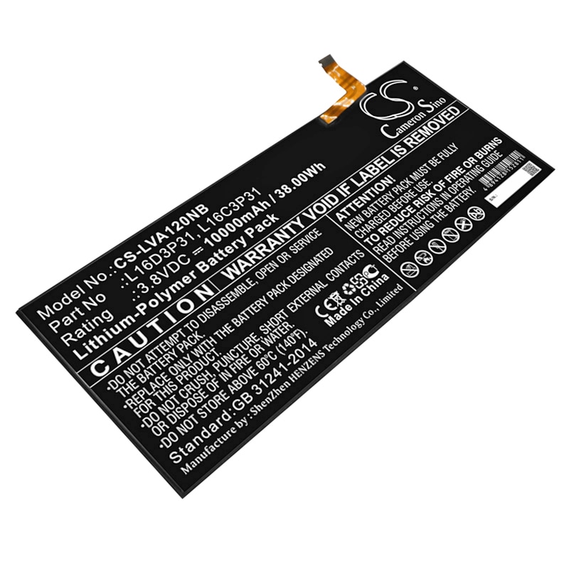 Batteri til notebook, bærbar computer til Lenovo Yoga A12, YB-Q501F ZA1Y0061US