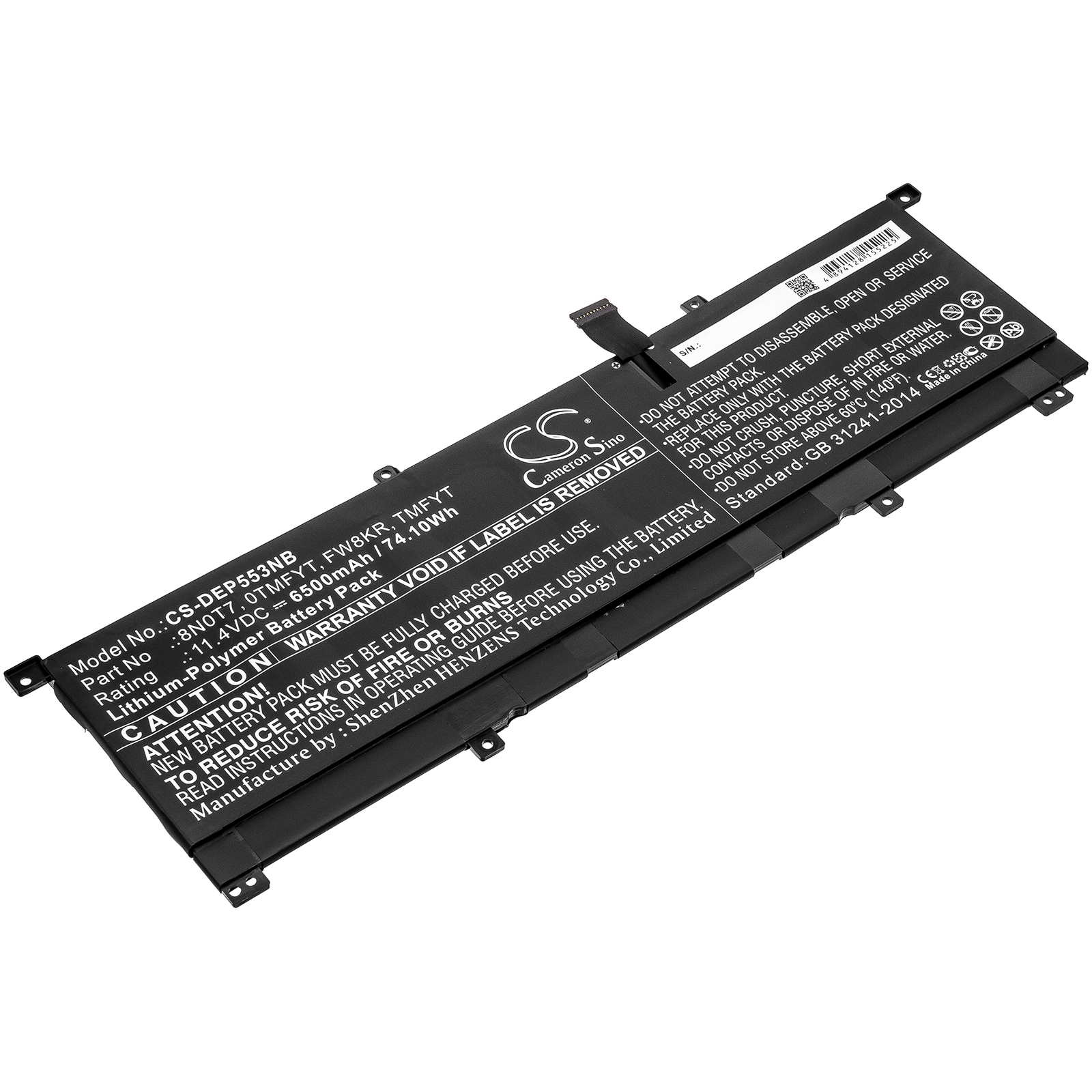 Batteri til notebook, laptop til DELL Precision 5530 2-i-1 og andre