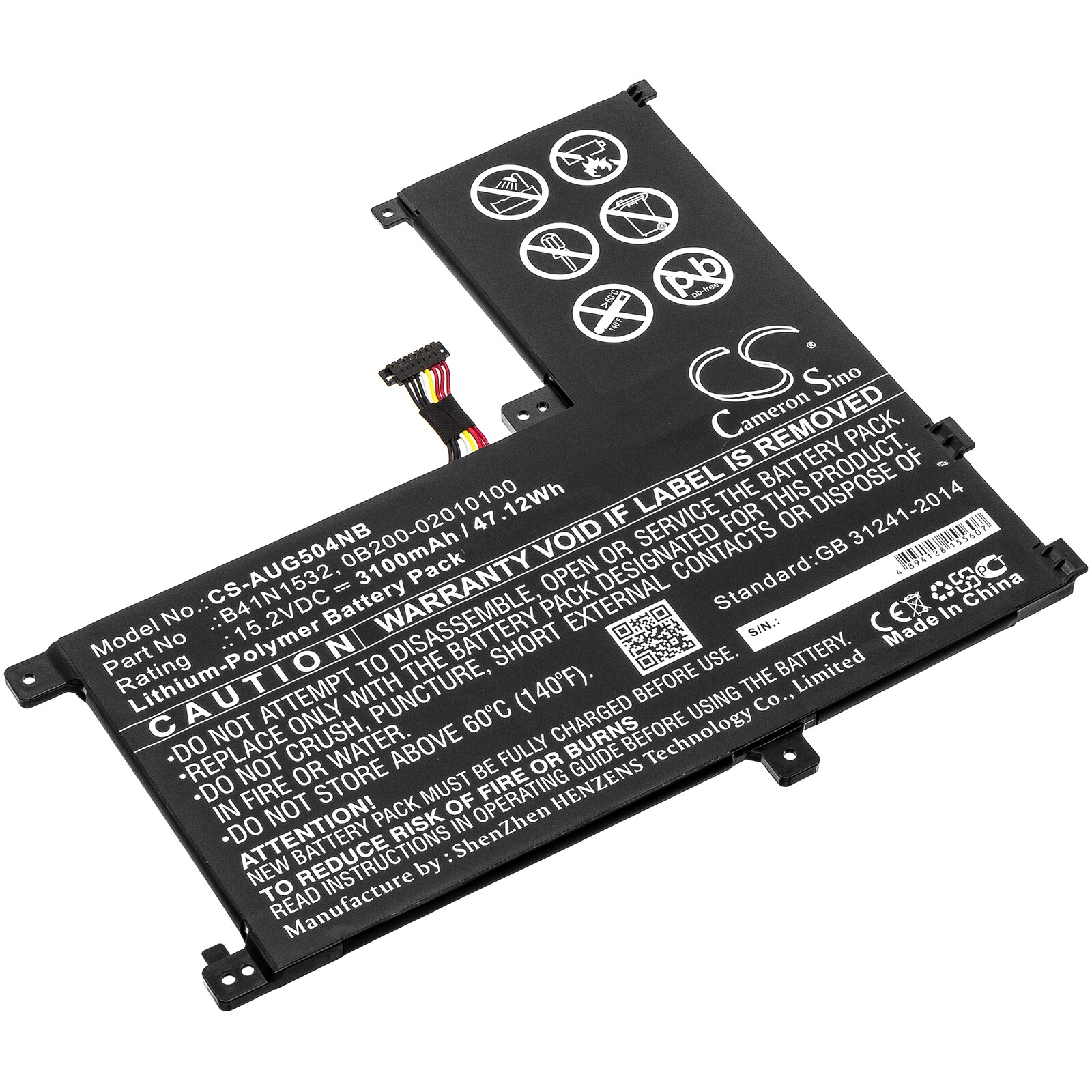 Batteri til notebook, bærbar computer til Asus Q504UA-BHI5T13 og andre