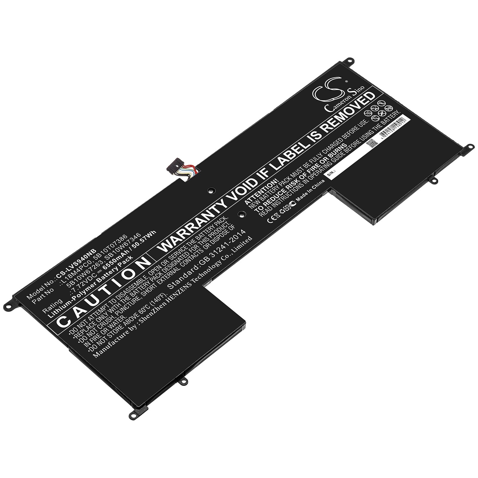 Batteri til notebook, bærbar computer til Lenovo YOGA S940-14IWL, IdeaPad S940-14IWL og andre