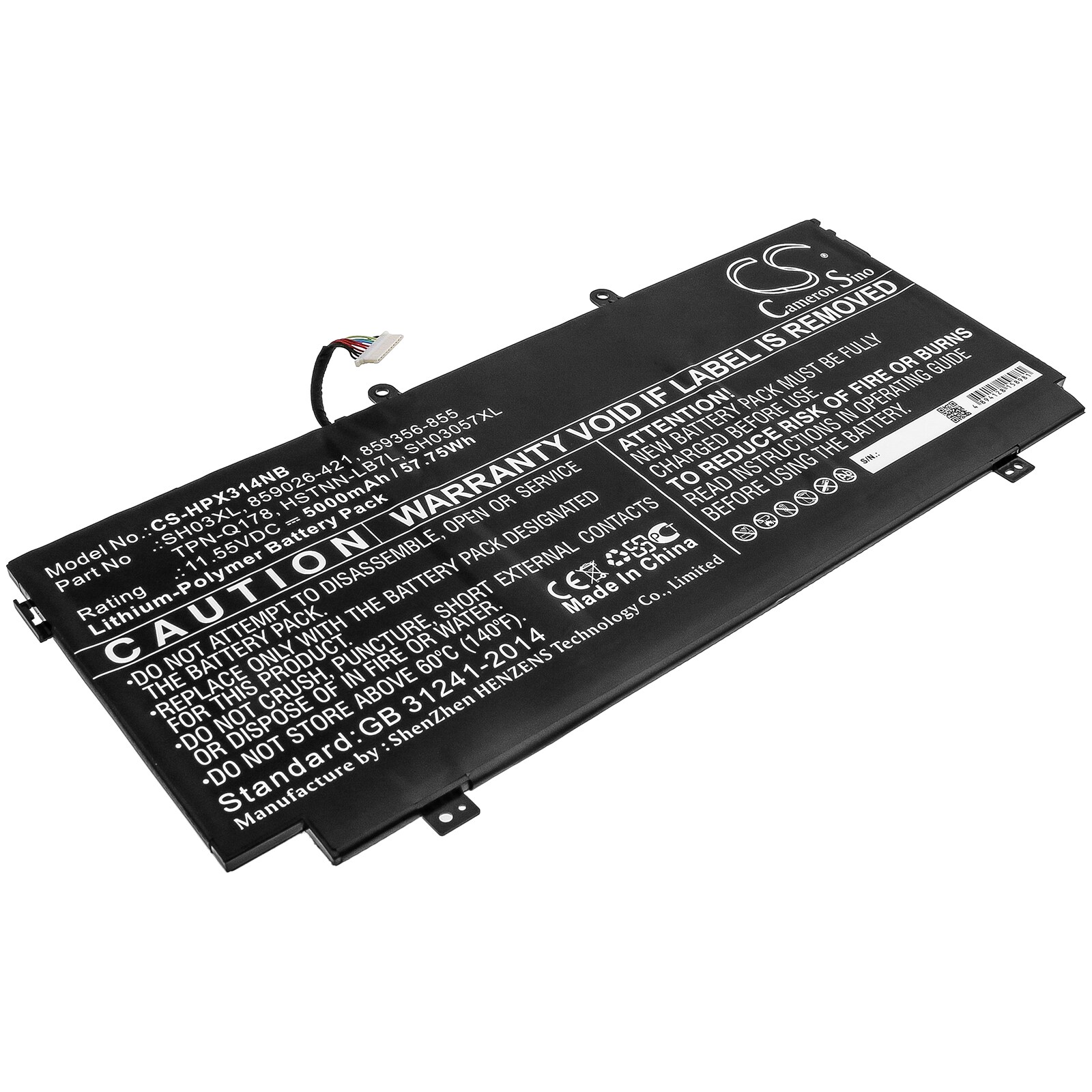 Batteri til notebook, bærbar computer til HP Spectre X360 13-W001NF og andre