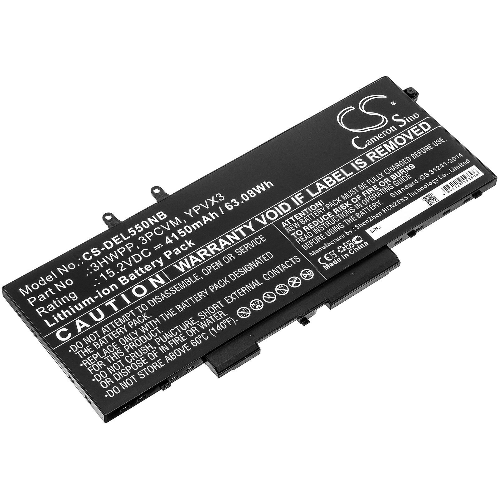 Batteri til notebook, bærbar computer til DELL Latitude 5501, Latitude 5401 og andre