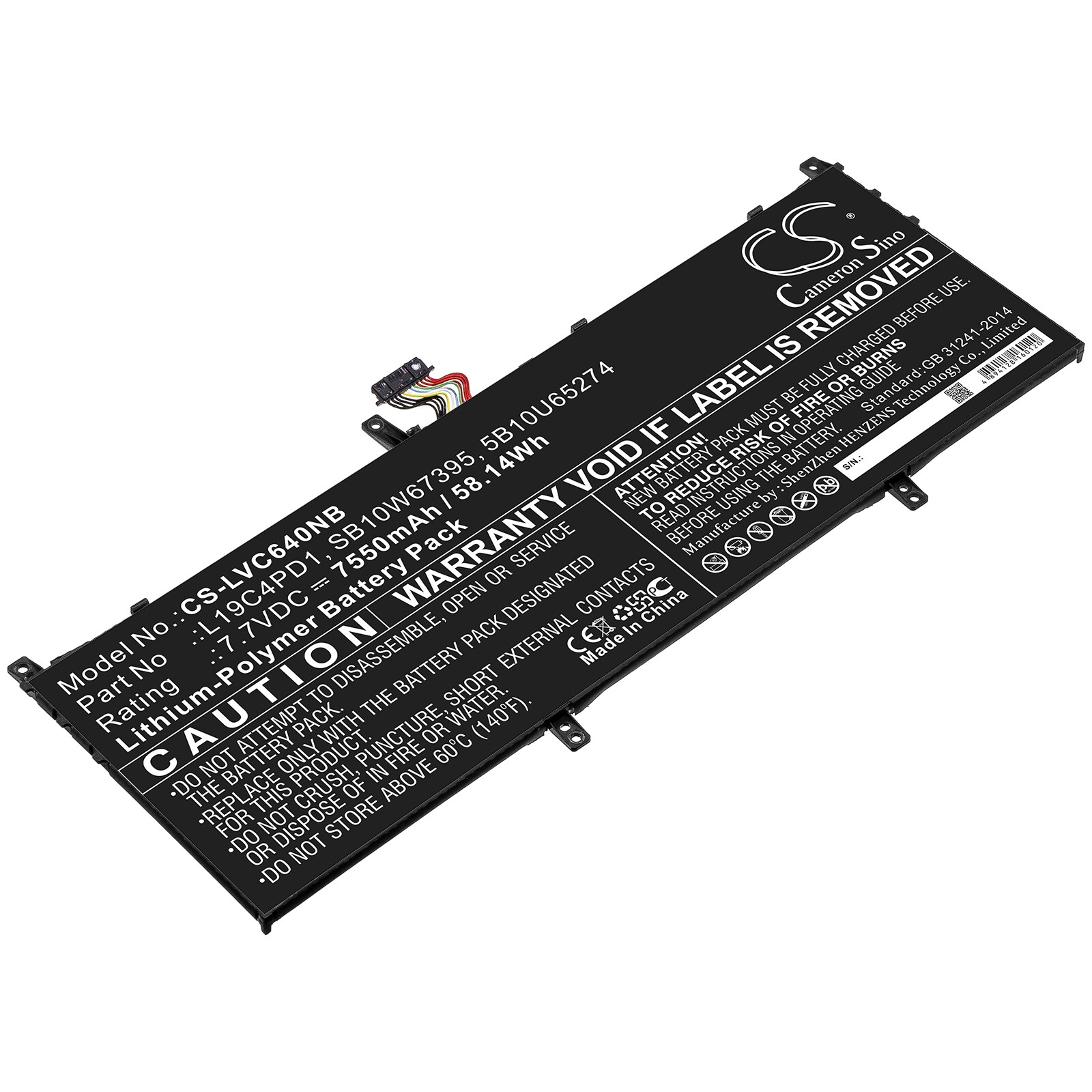 Batteri til notebook, bærbar computer til Lenovo Yoga C640 13, Yoga C640 13IML