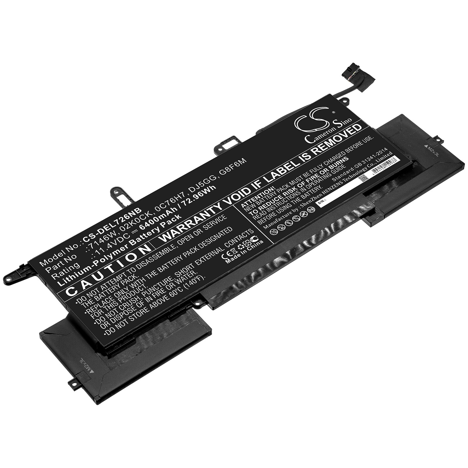Batteri til notebook, bærbar computer til DELL Latitude E7260 og andre