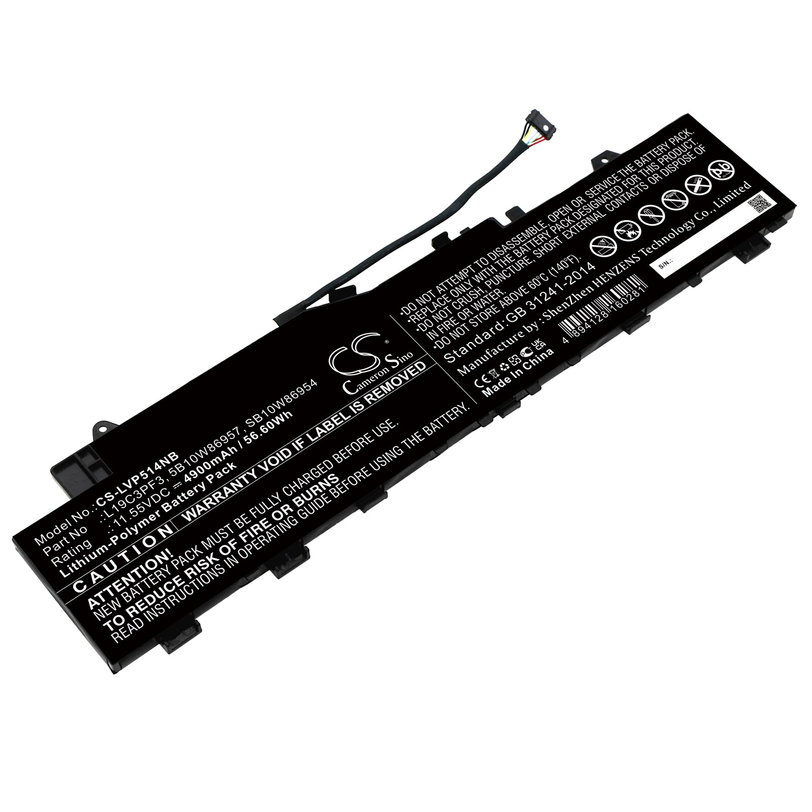 Batteri til notebook, bærbar computer til Lenovo IdeaPad 5 14, IdeaPad 5 14ARE og andre.