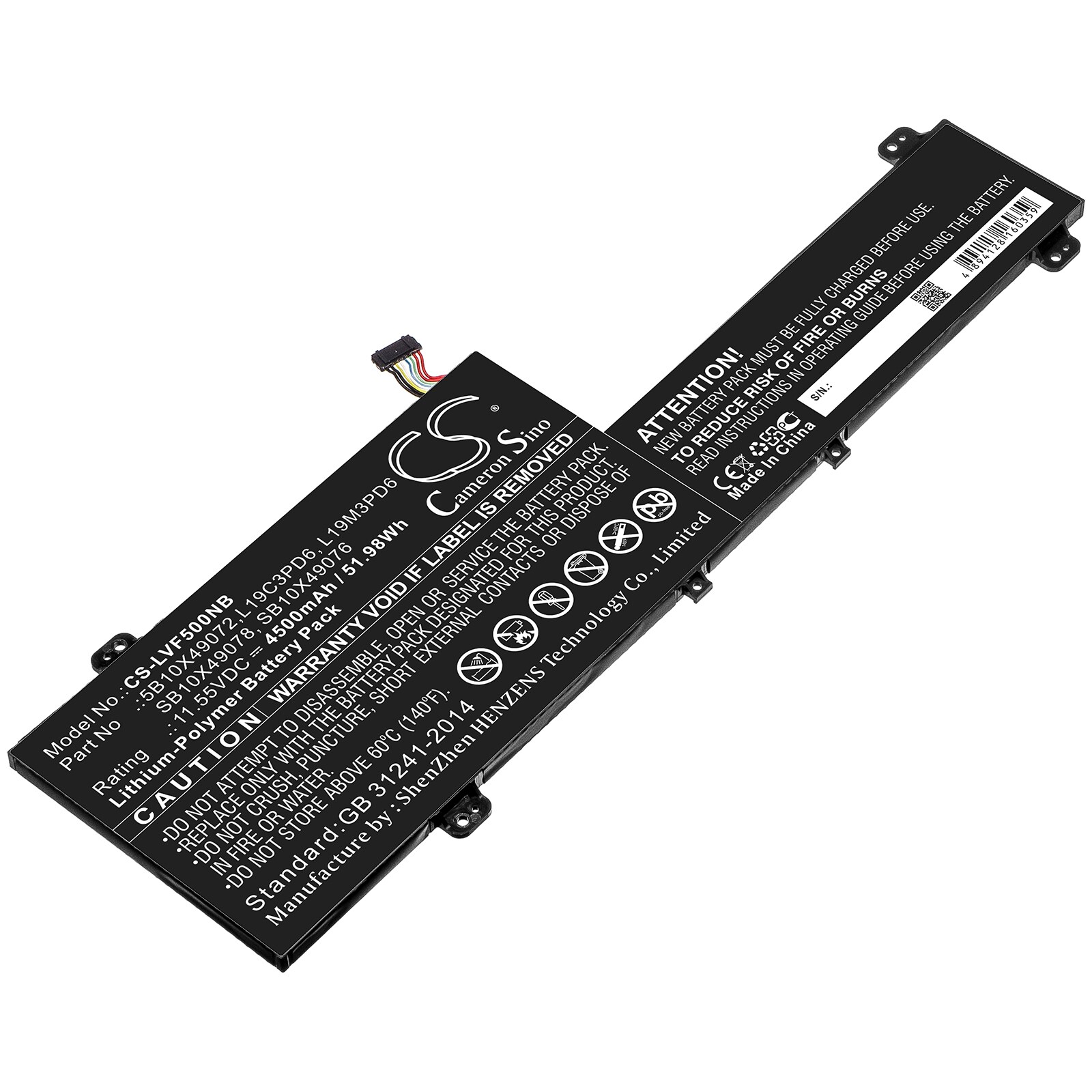 Batteri til notebook, bærbar computer til Lenovo IdeaPad Flex 5 og andre