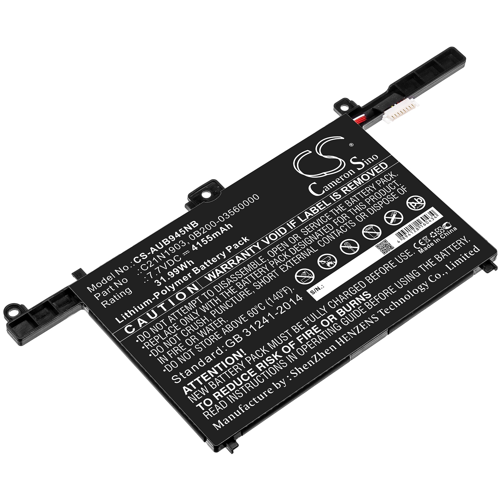 Batteri til notebook, laptop til Asus B9450FA og andre