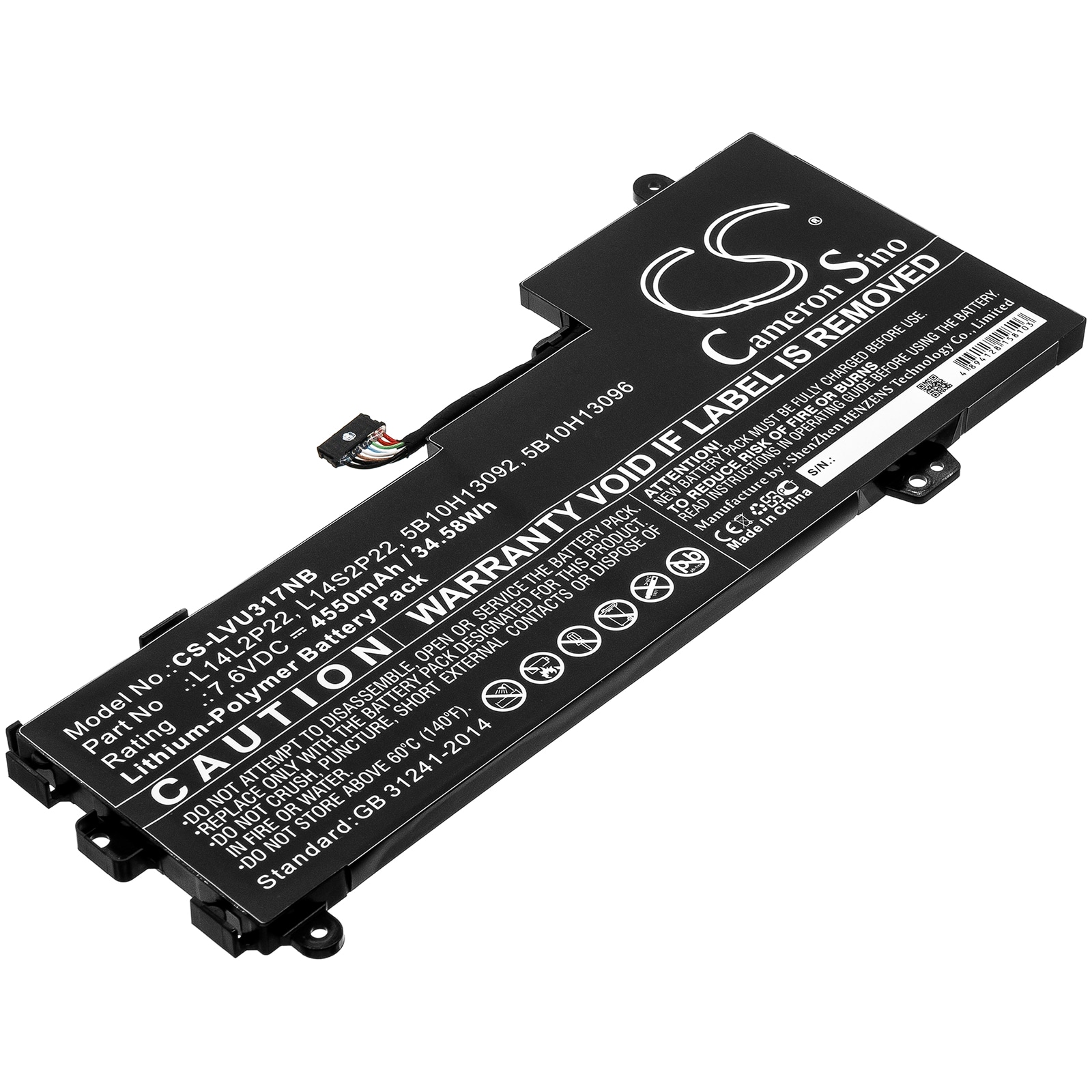 Batteri til notebook, bærbar computer til Lenovo E31-80-IFI, U31-70(80M500FVGE) og andre.