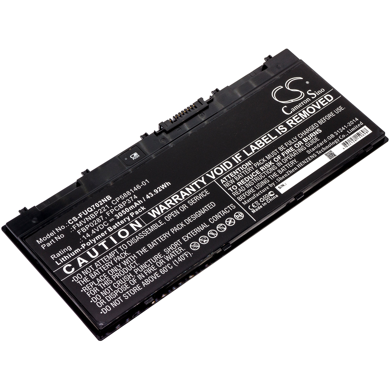 Batteri til notebook, bærbar computer til Fujitsu LifeBook Q702, Stylistic Q702