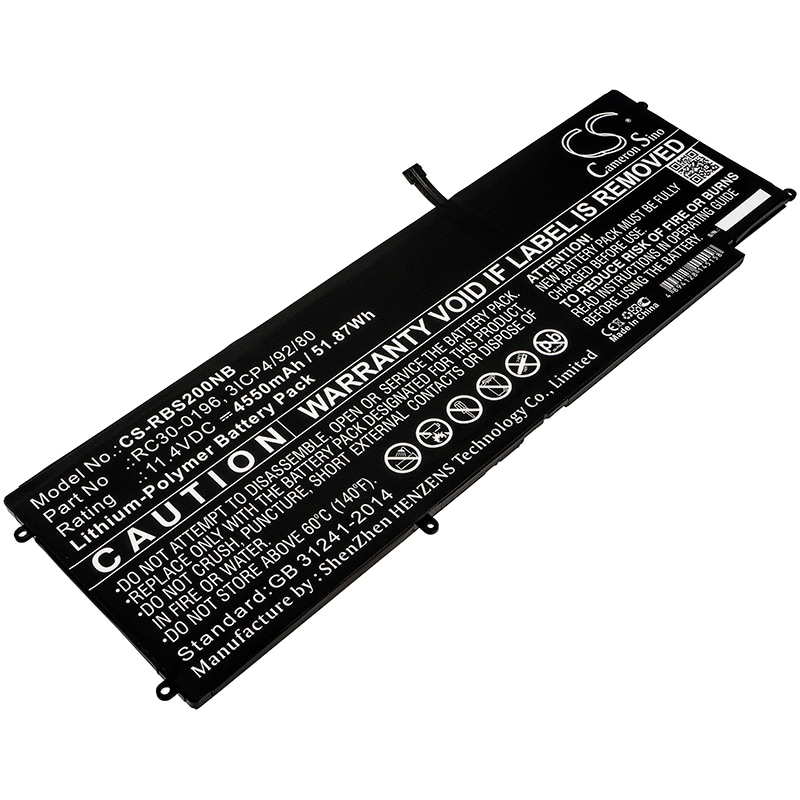 Batteri til notebook, bærbar computer til Razer Blade Stealth 2016 V2, RZ09-01964E31 og andre