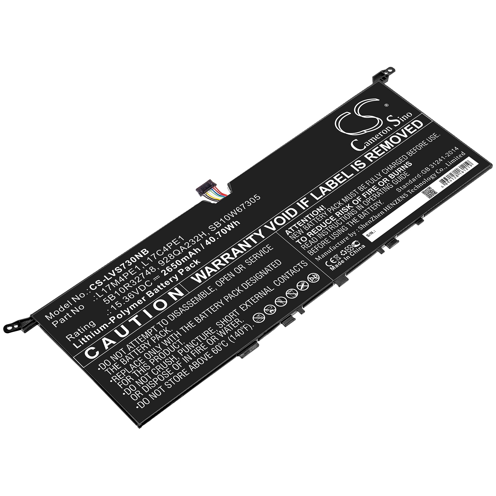 Batteri til notebook, laptop til Lenovo Yoga S730 og andre