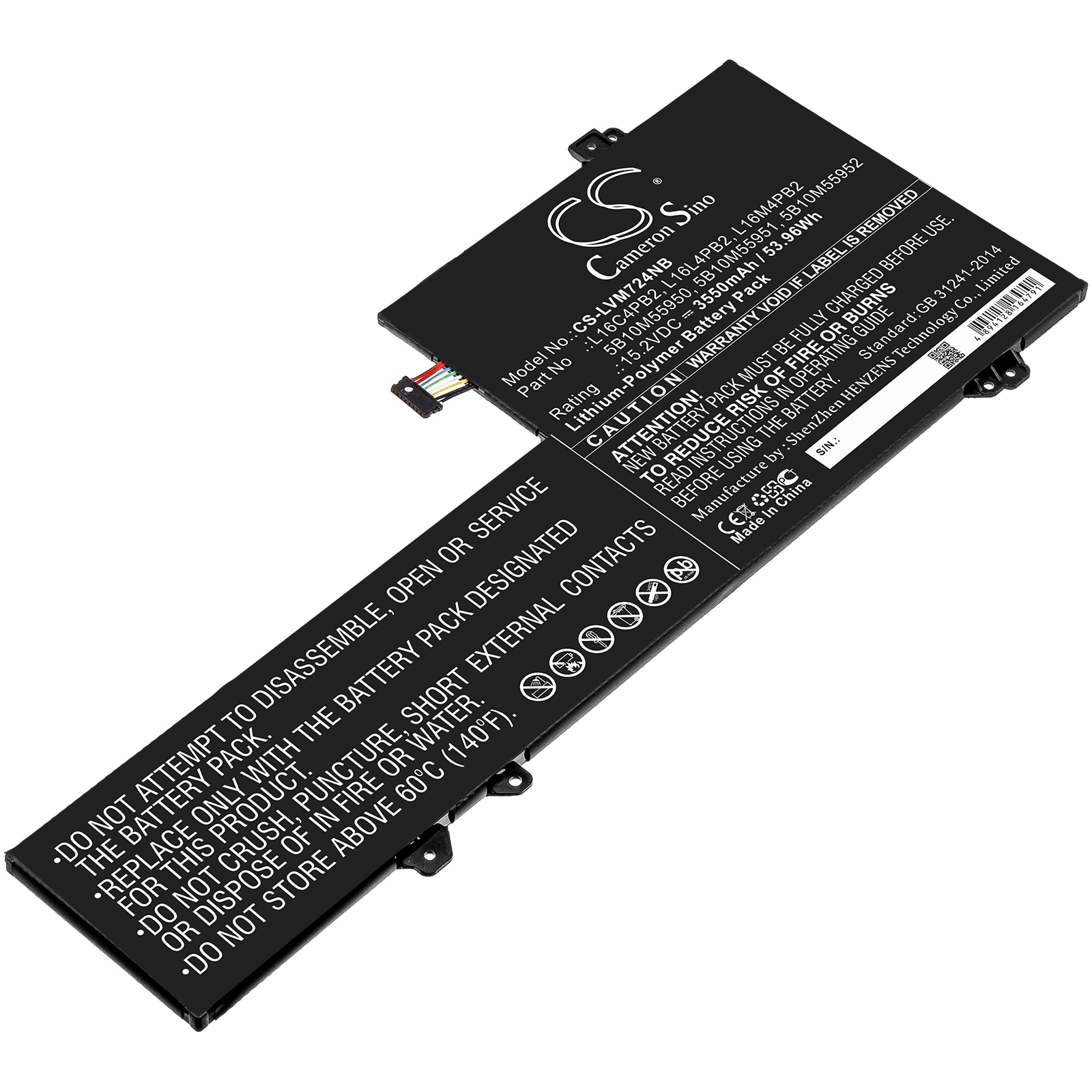 Batteri til notebook, bærbar computer til Lenovo Xiaoxin Air Pro og andre