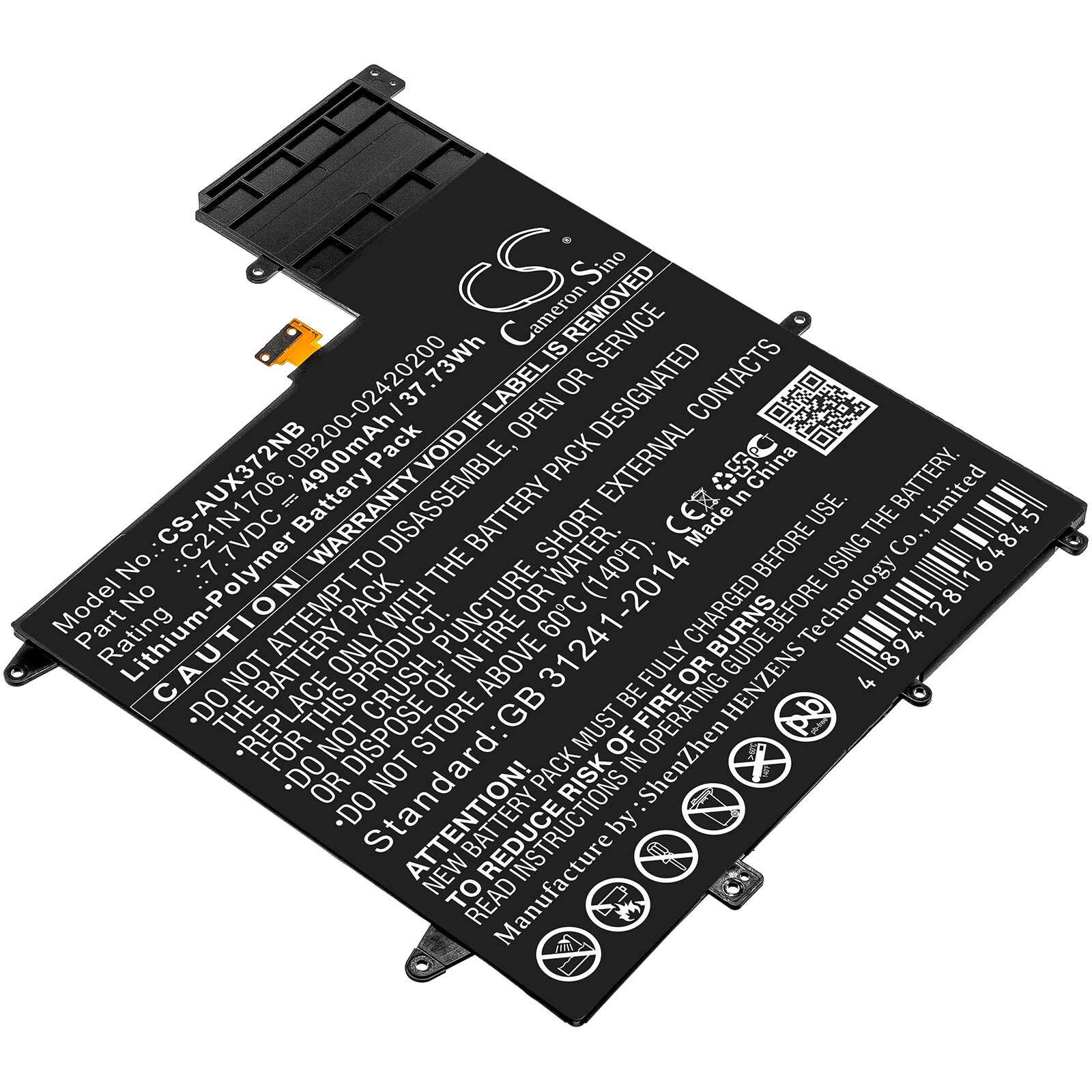 Batteri til notebook, bærbar computer til Asus UX370UA-0061A7500U, UX370UA-C4124T og andre