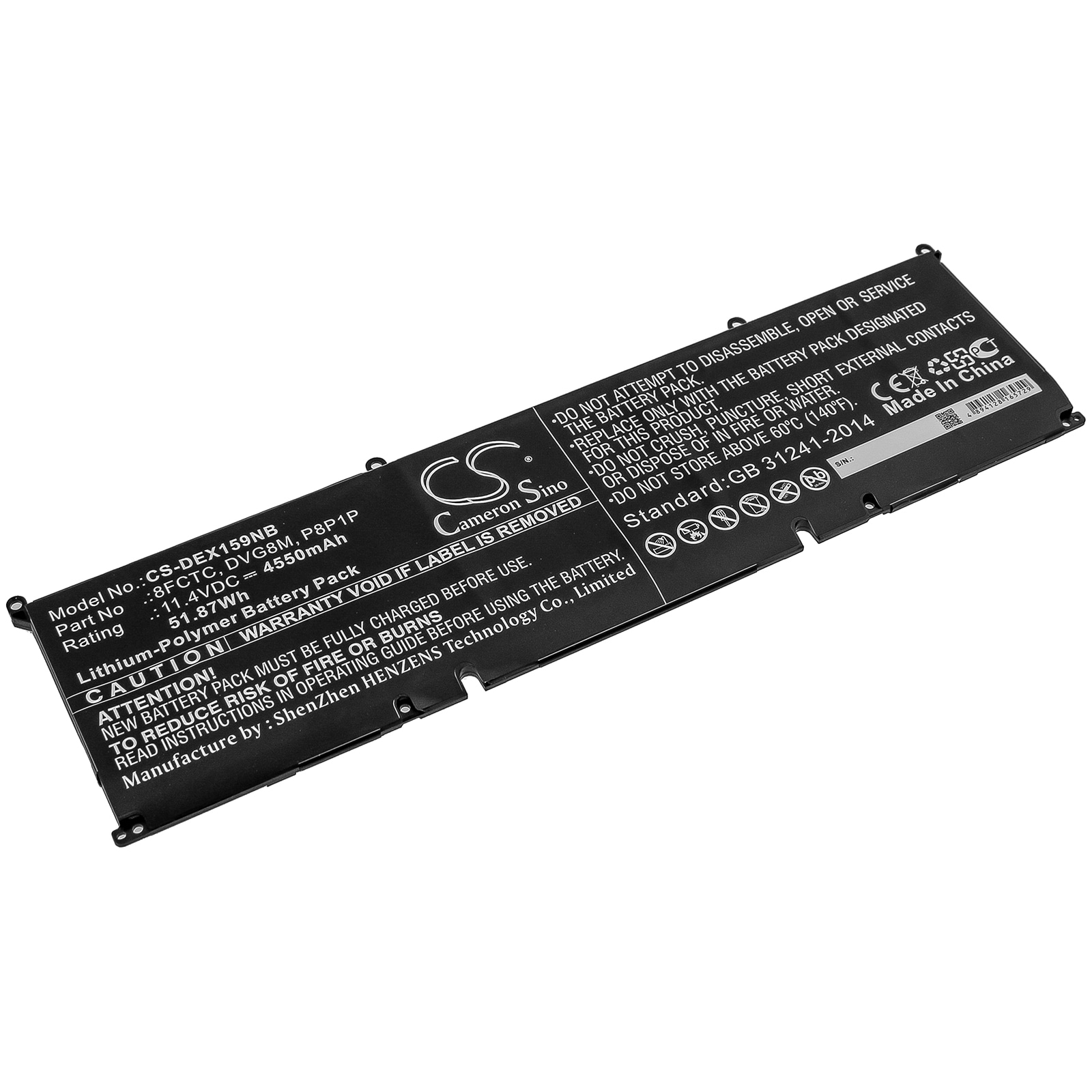 Batteri til notebook, laptop til DELL XPS 15 9500, XPS 15-9500-R1845TS og andre