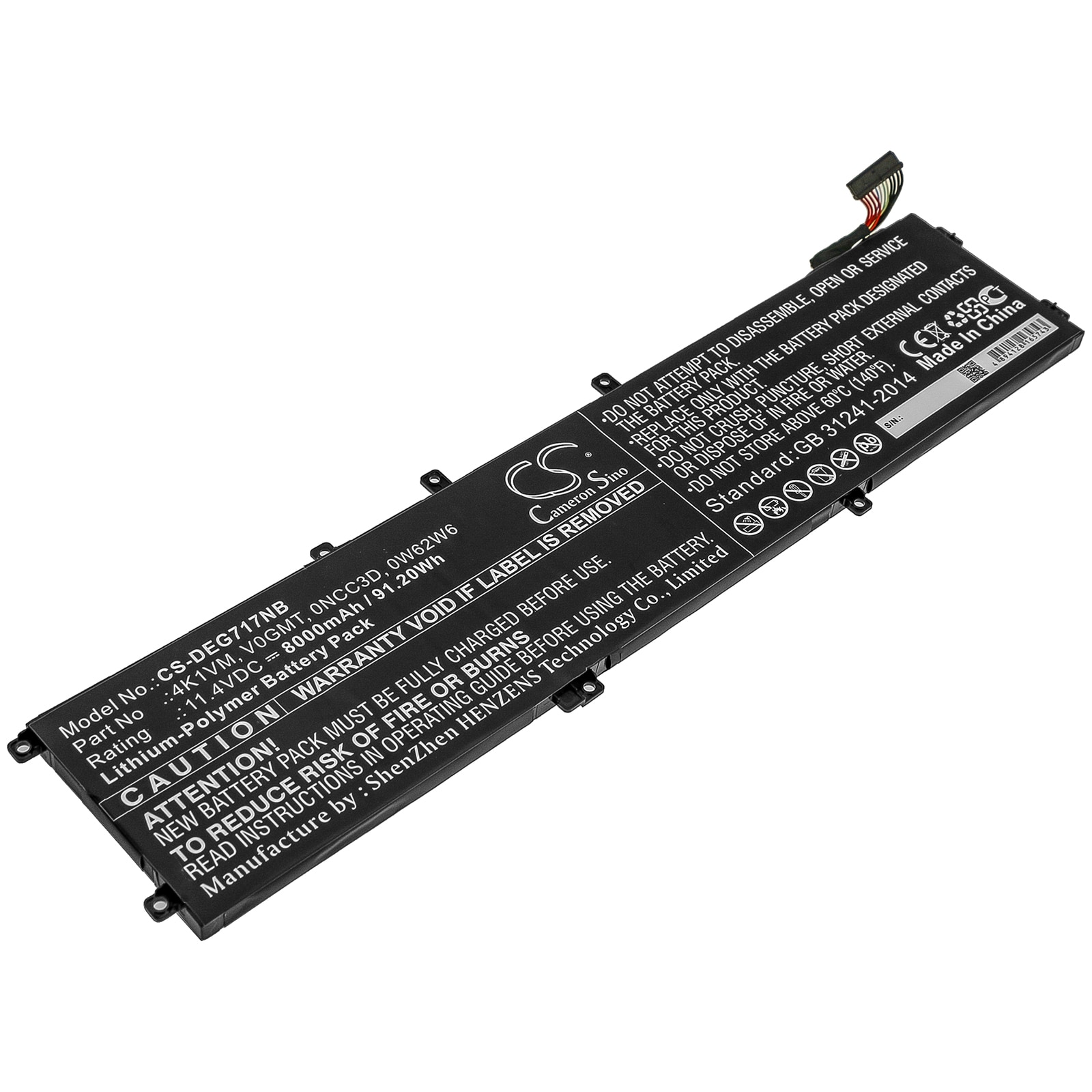 Batteri til notebook, bærbar computer til DELL G7 17 7700