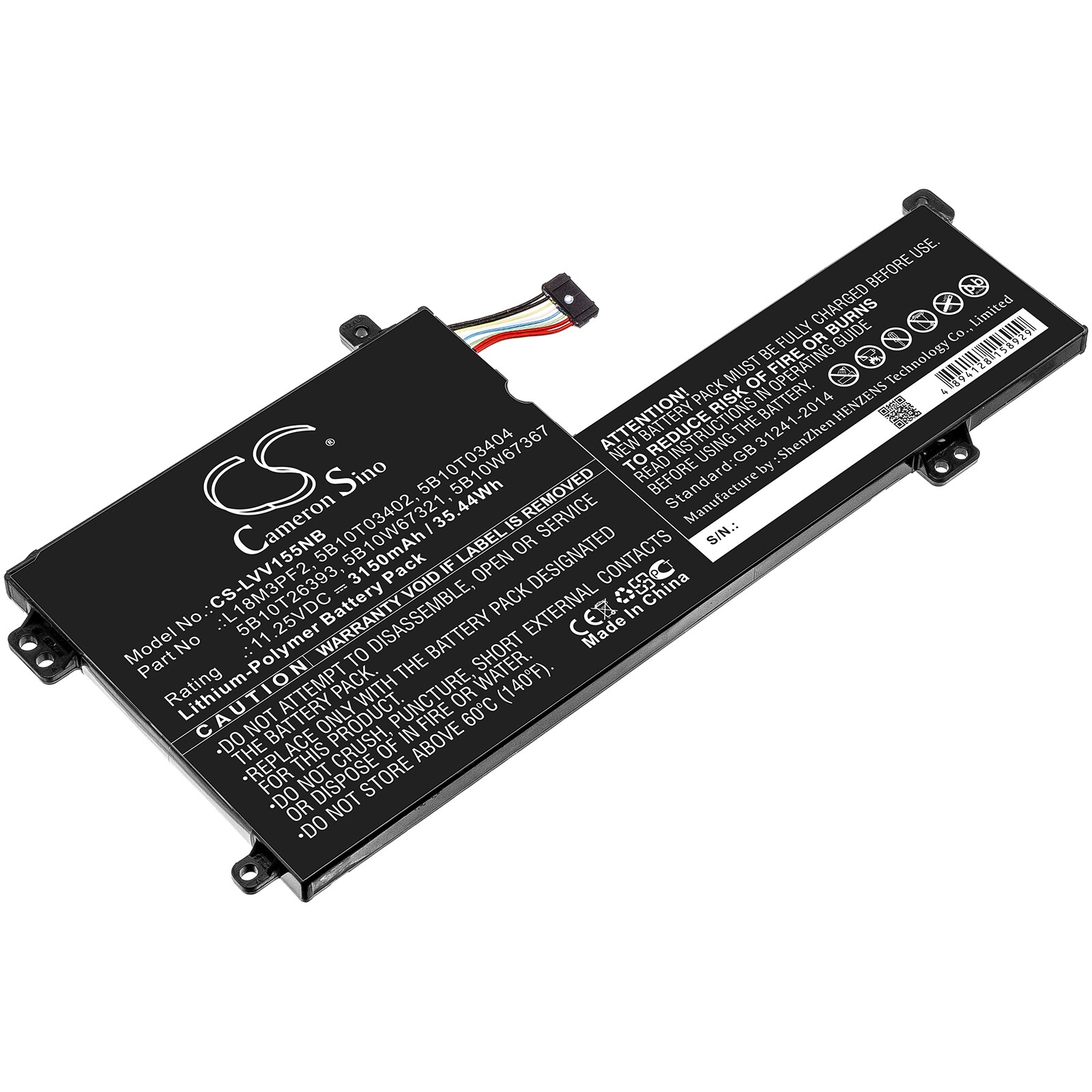 Batteri til notebook, bærbar computer til Lenovo IdeaPad L340, IdeaPad L340 15iWL og andre.