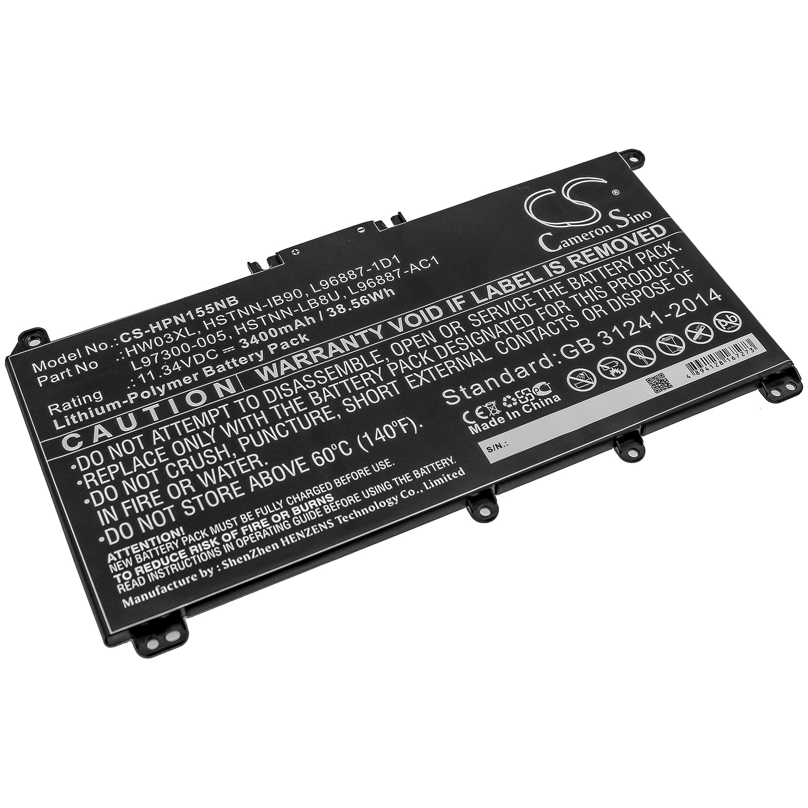 Batteri til notebook, bærbar computer til HP Pavilion 15 EG0073CL