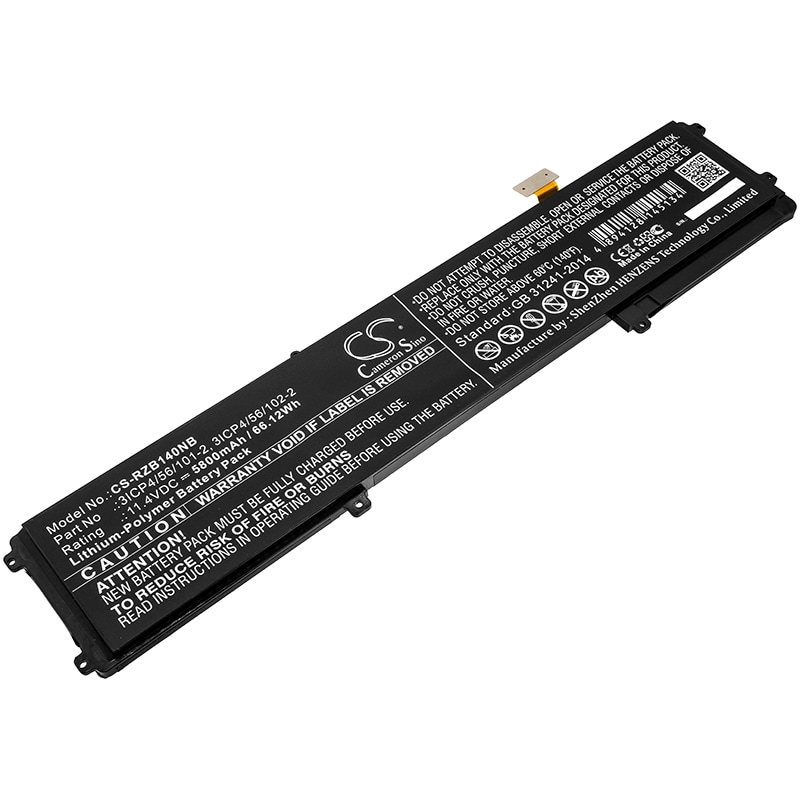 Batteri til notebook, bærbar computer til Razer Blade 14, RZ09-01953E72-R3U1 og andre