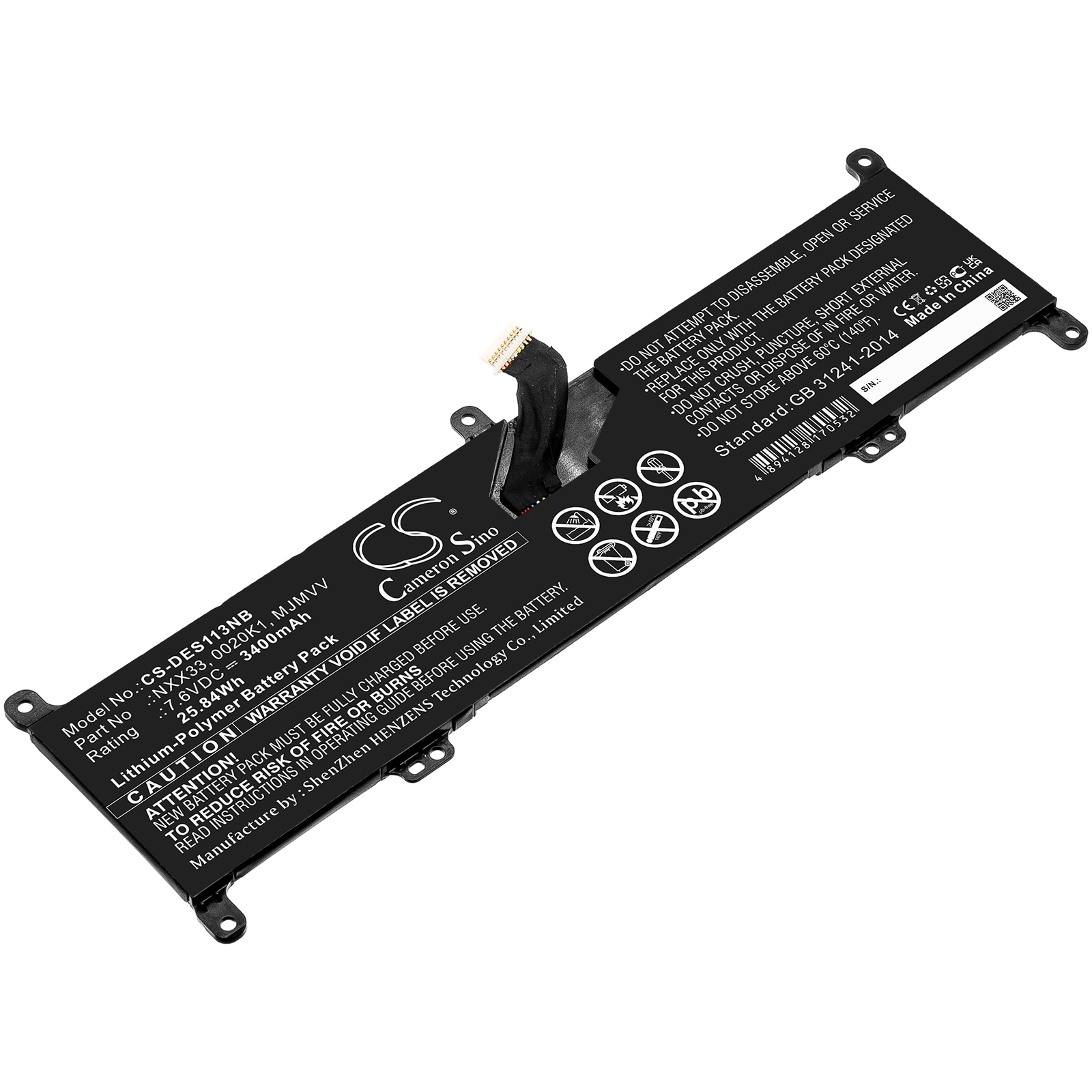 Batteri til notebook, bærbar computer til DELL Inspiron 11 3195 2-i-1