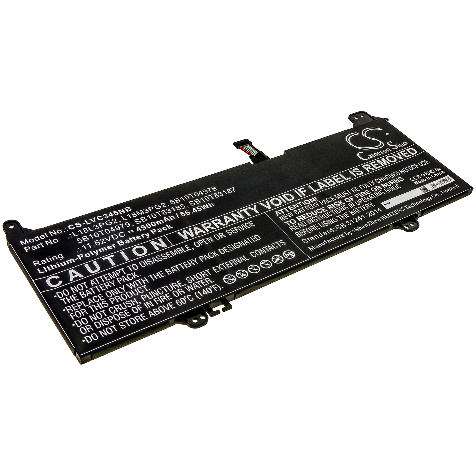 Batteri til notebook, bærbar computer til Lenovo Chromebook S345-14AST (81WX0008GE) og andre