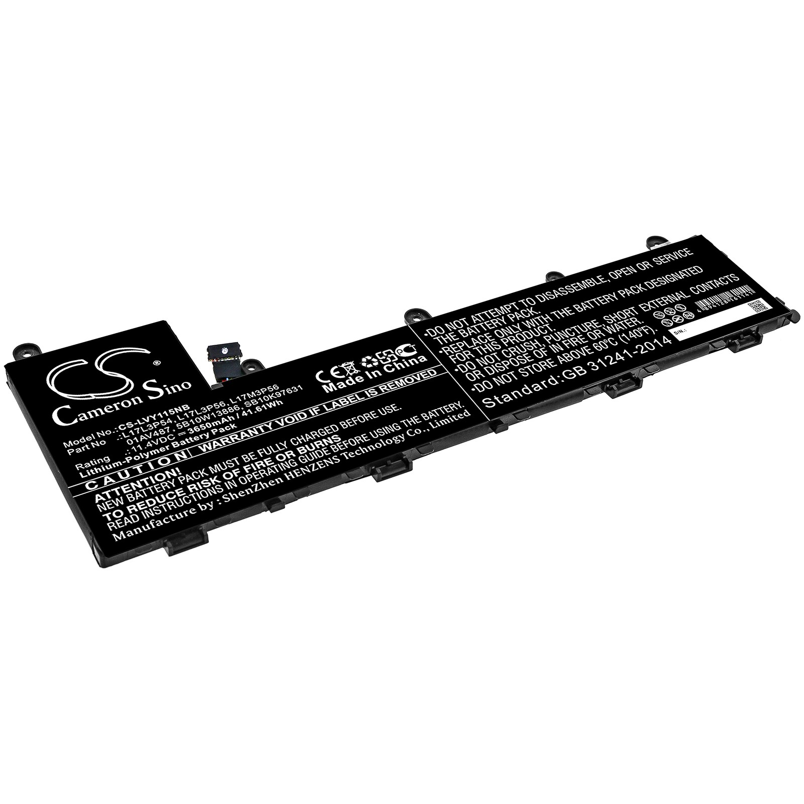Batteri til notebook, bærbar computer til Lenovo Yoga 11E 5th, TP 11e 5th-20LRS0CN00 og andre.