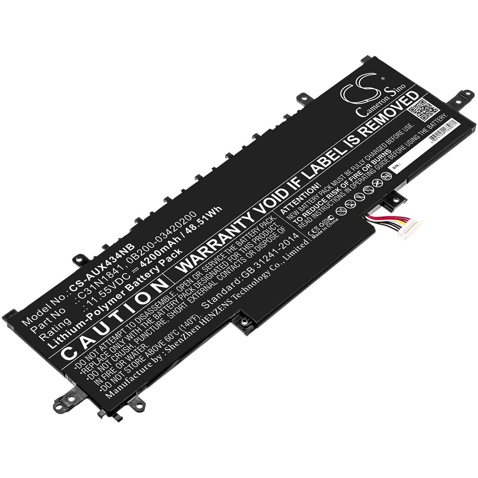 Batteri til notebook, bærbar computer til Asus ZenBook 14 UX434FL-AI034R og andre