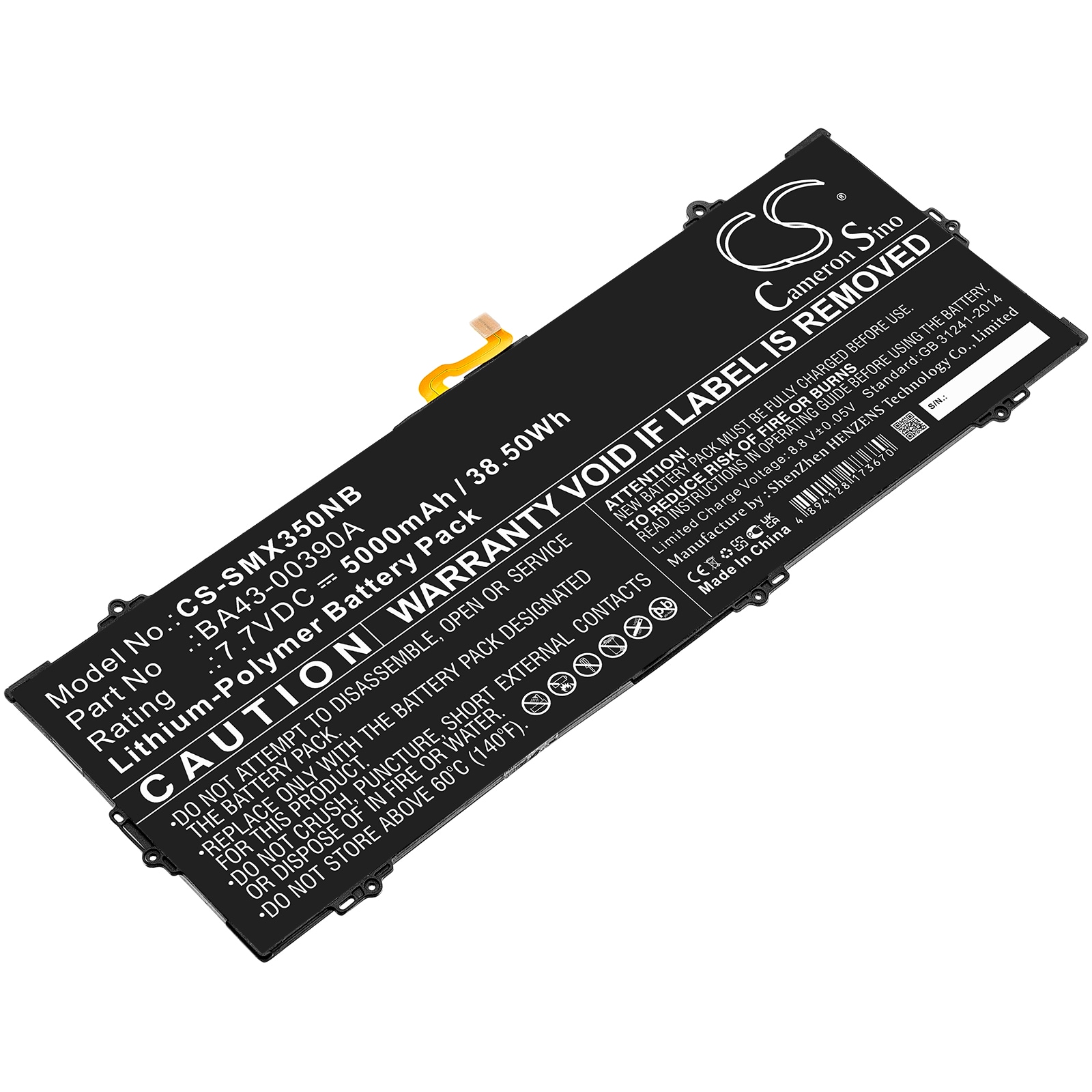 Batteri til notebook, bærbar computer til Samsung Chromebook 15,6", XE350XBA-K01US