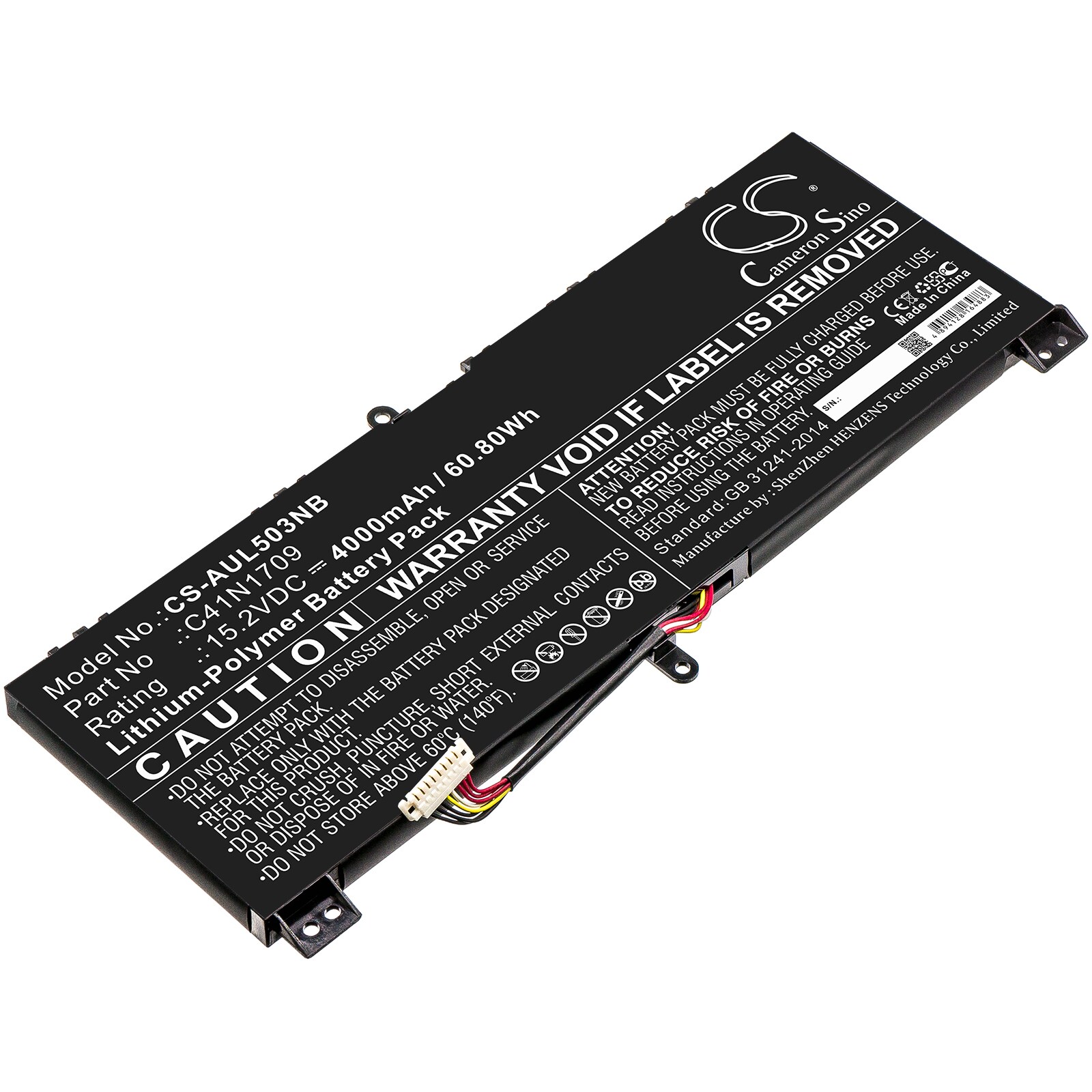 Batteri til notebook, bærbar computer til Asus ROG Strix GL503VS-0041A7700HQ og andre