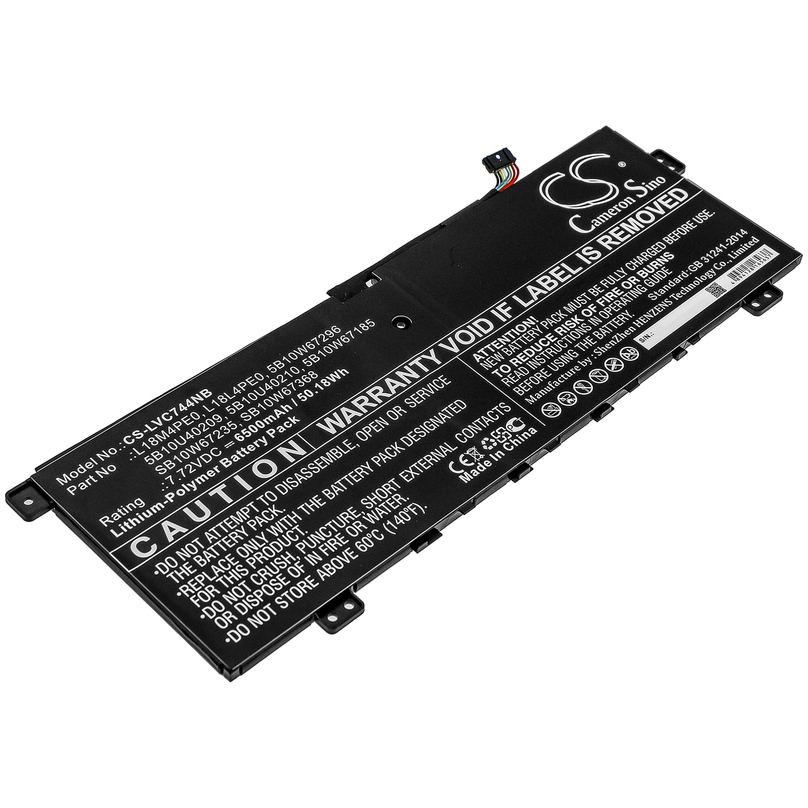 Batteri til notebook, bærbar computer til Lenovo Yoga C740 14, Yoga C740-14IML