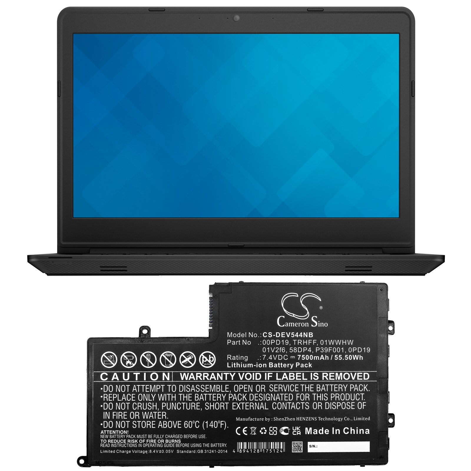 Batteri til notebook, laptop til DELL Inspiron 14-5442, Inspiron 14-5443 og andre.