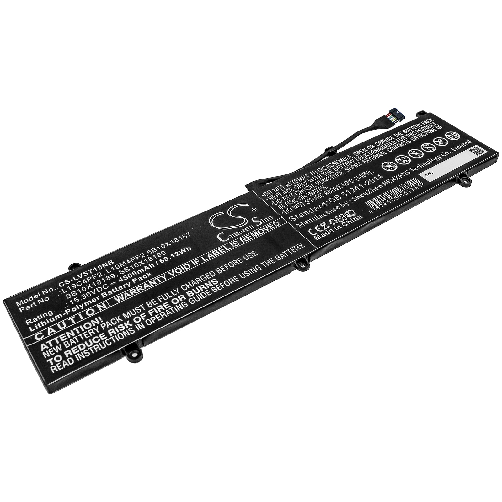 Batteri til notebook, bærbar computer til Lenovo Yoga Slim 7 15, Yoga Slim 7-15IMH05