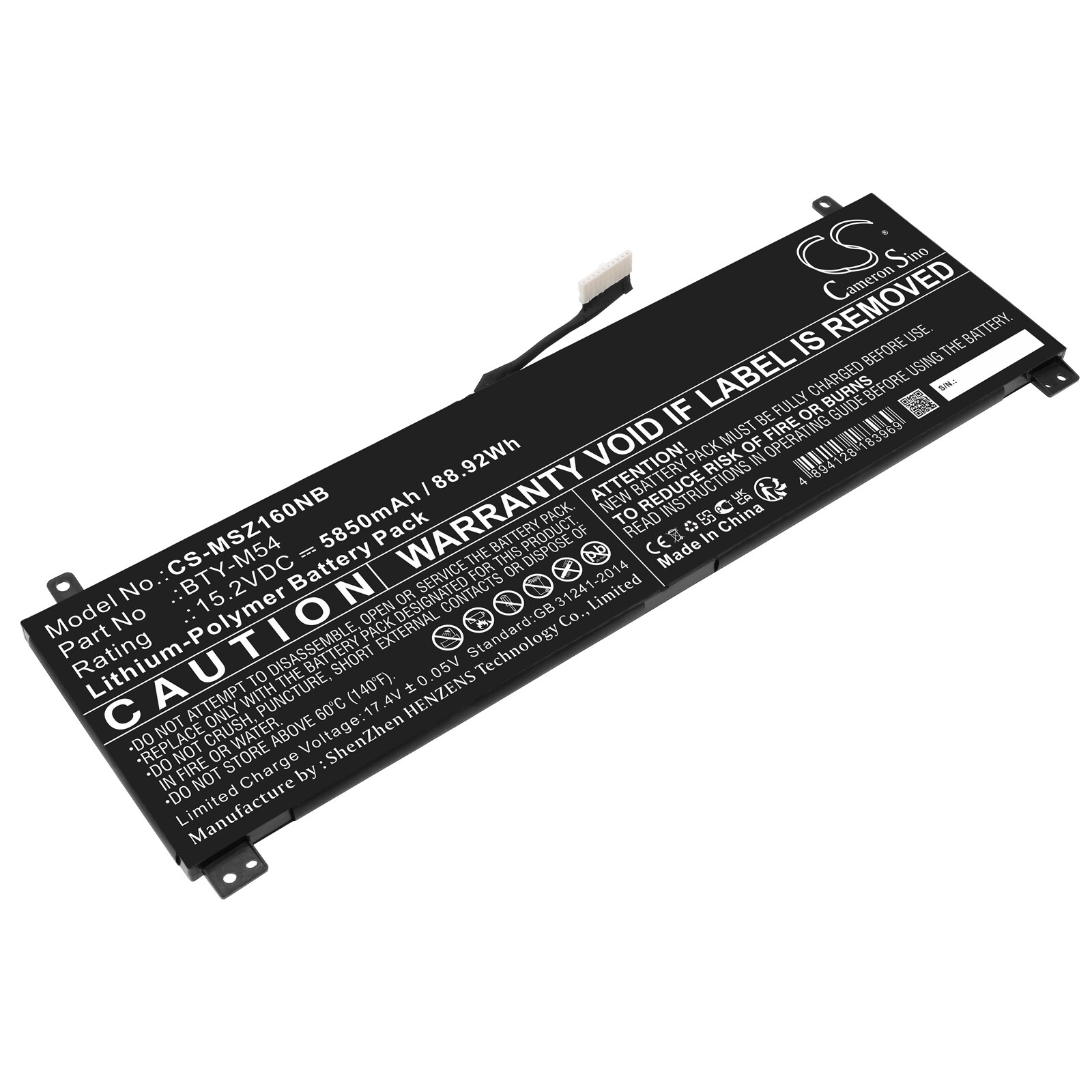 Batteri til notebook, laptop til MSI Creator Z16 A11UET-031UK og andre