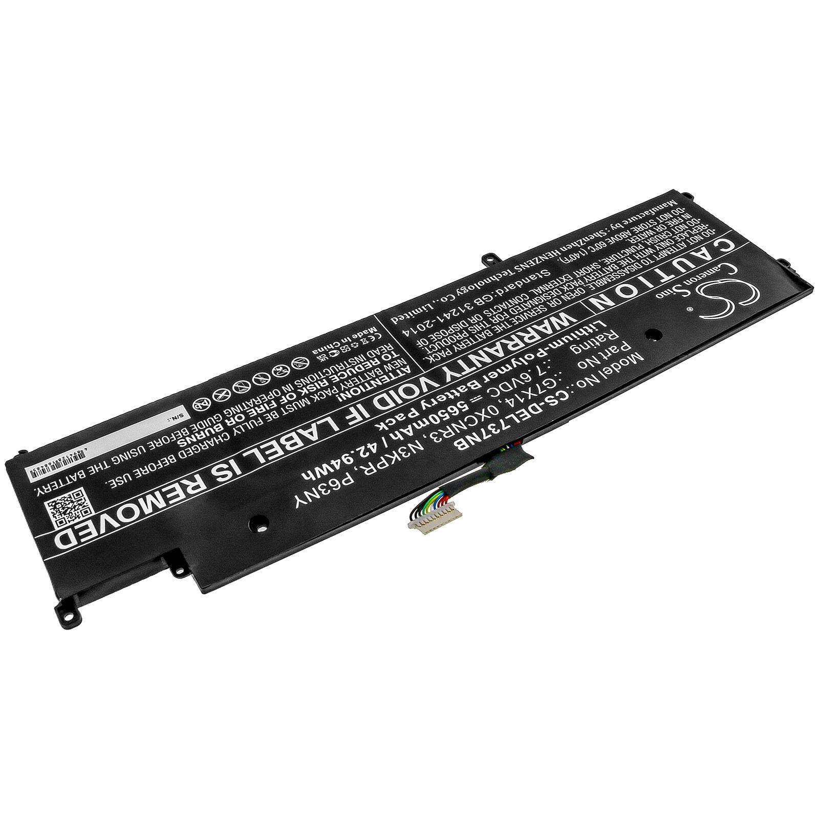 Batteri til notebook, bærbar computer til DELL Latitude E7370, Latitude 13 7370