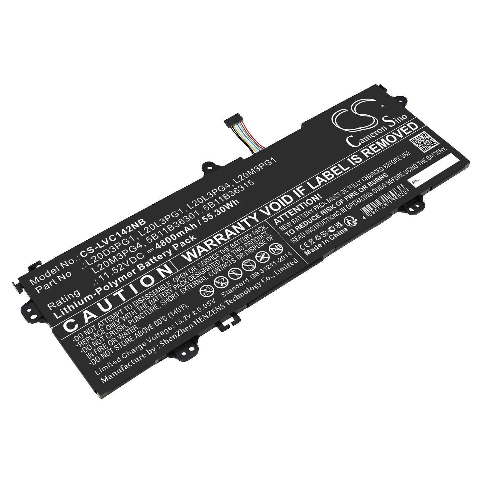 Batteri til notebook, bærbar computer til Lenovo 14w Gen 2 82N8001JIV og andre.