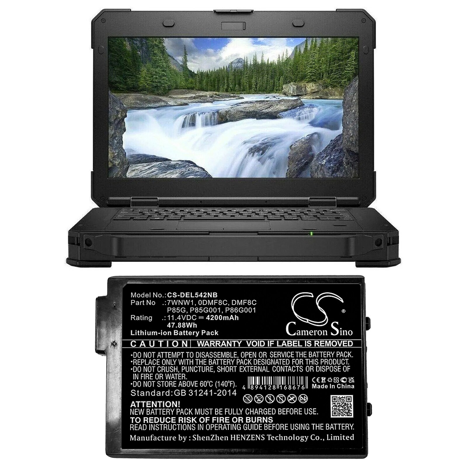 Batteri til notebook, bærbar computer til DELL Latitude 7424, Latitude 5424