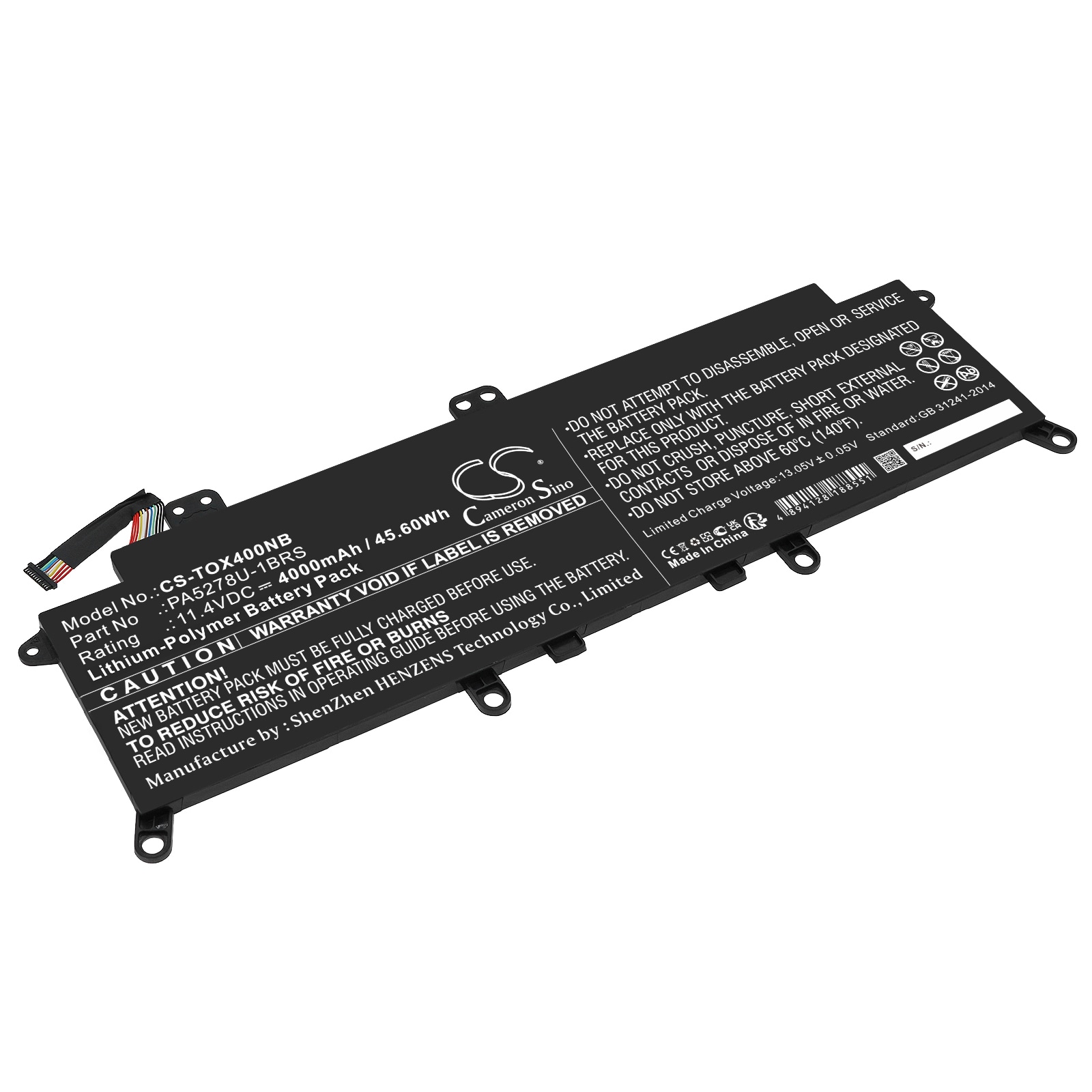 Batteri til notebook, bærbar computer til Toshiba Tecra X40-D-145, Tecra X40-D-176 og andre
