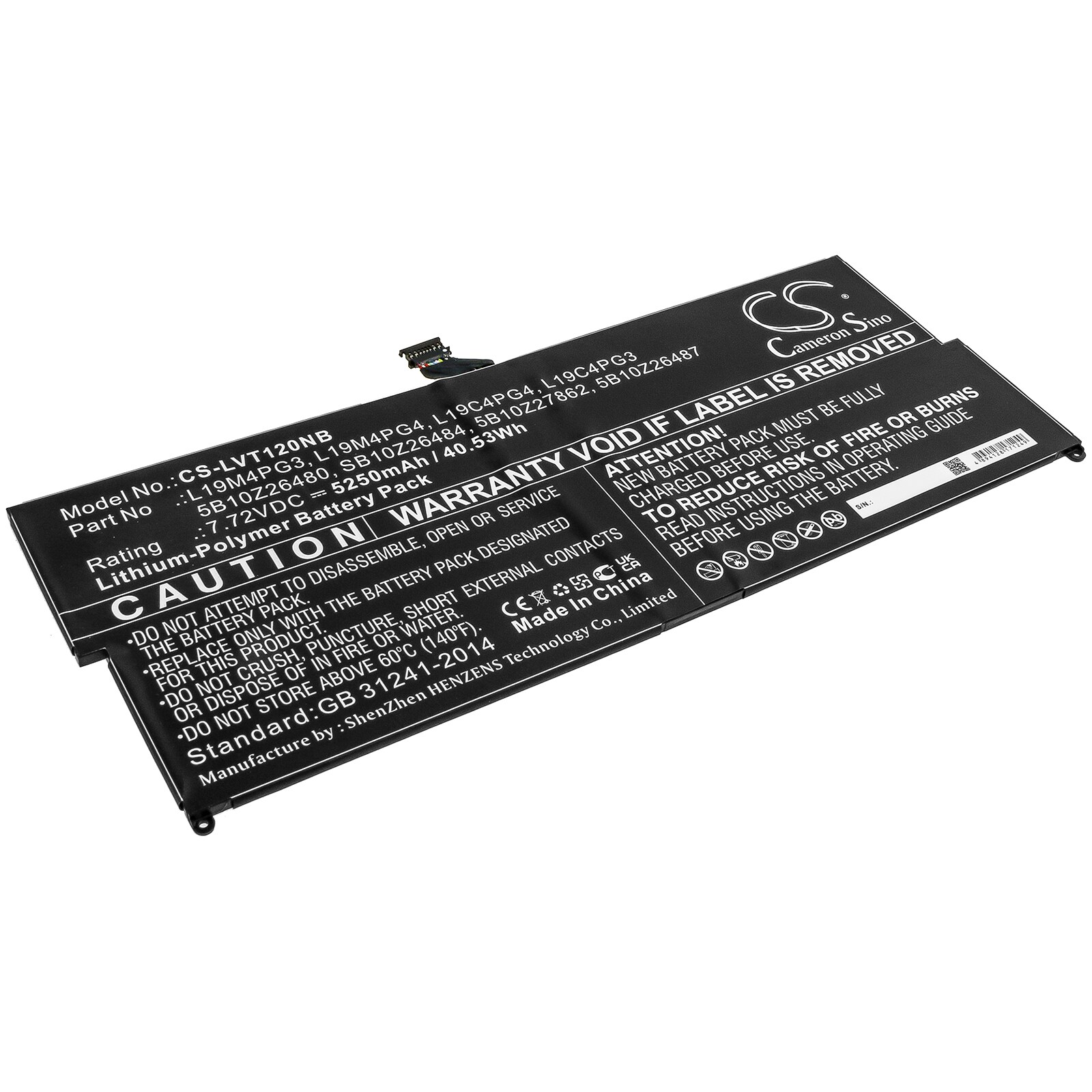 Batteri til notebook, bærbar computer til Lenovo ThinkPad X12 aftagelig