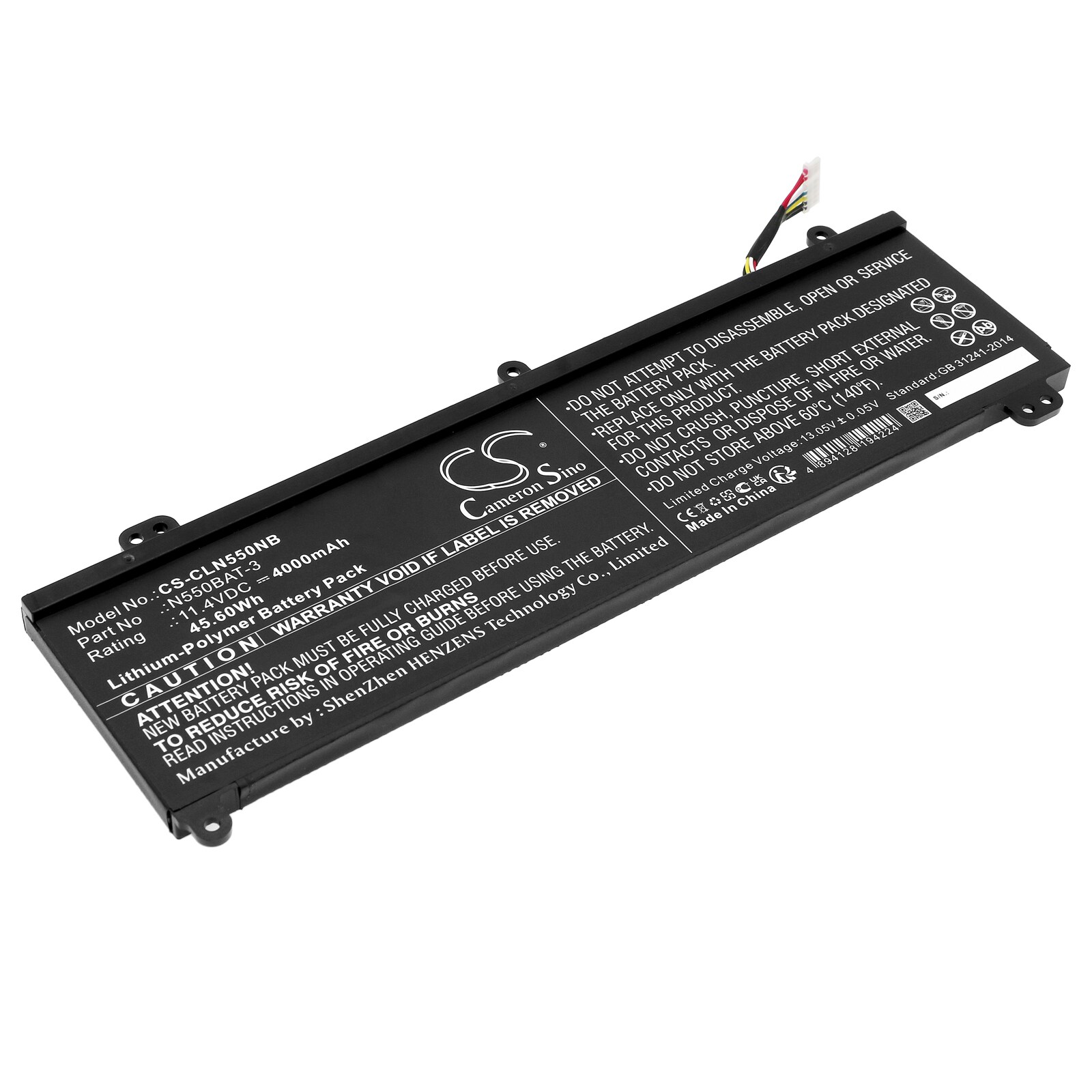Batteri til notebook, bærbar computer til Clevo N551RC, N551RN, N550RN