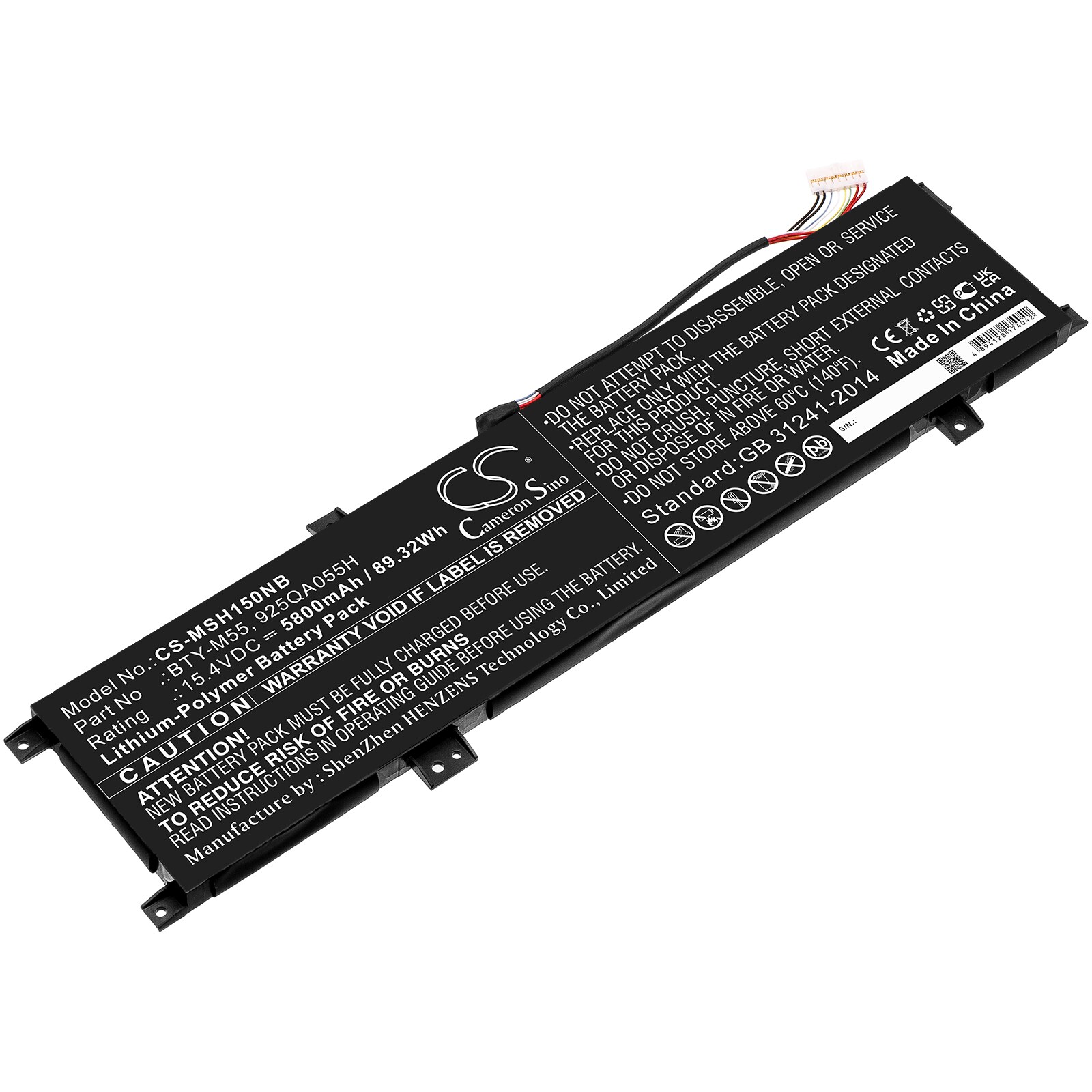 Batteri til notebook, bærbar computer til MSI Alpha 15 A3DDK, Alpha 15 A4DEK og andre