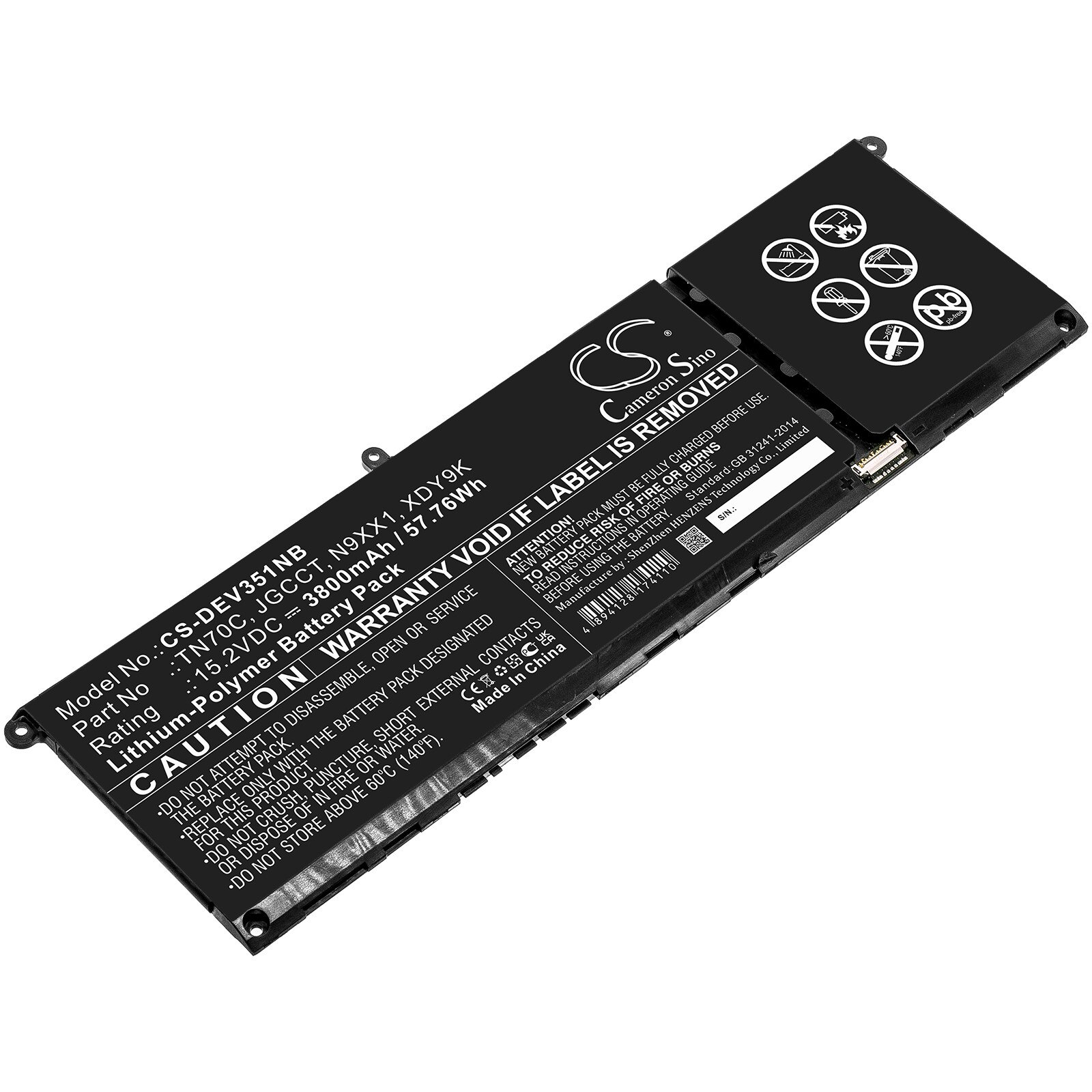 Batteri til notebook, laptop til DELL Vostro 3510, Vostro 3515, Vostro 5410 og andre.