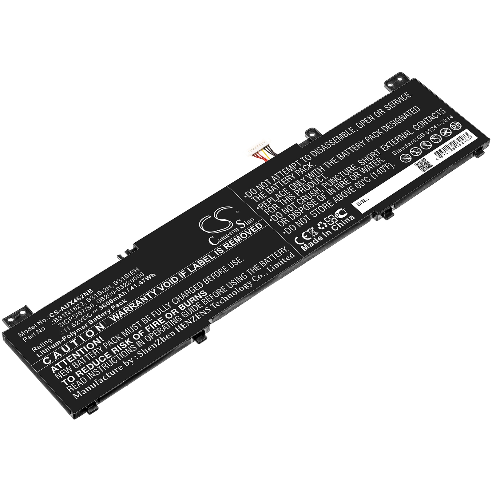 Batteri til notebook, bærbar computer til Asus UX462DA-2G og andre