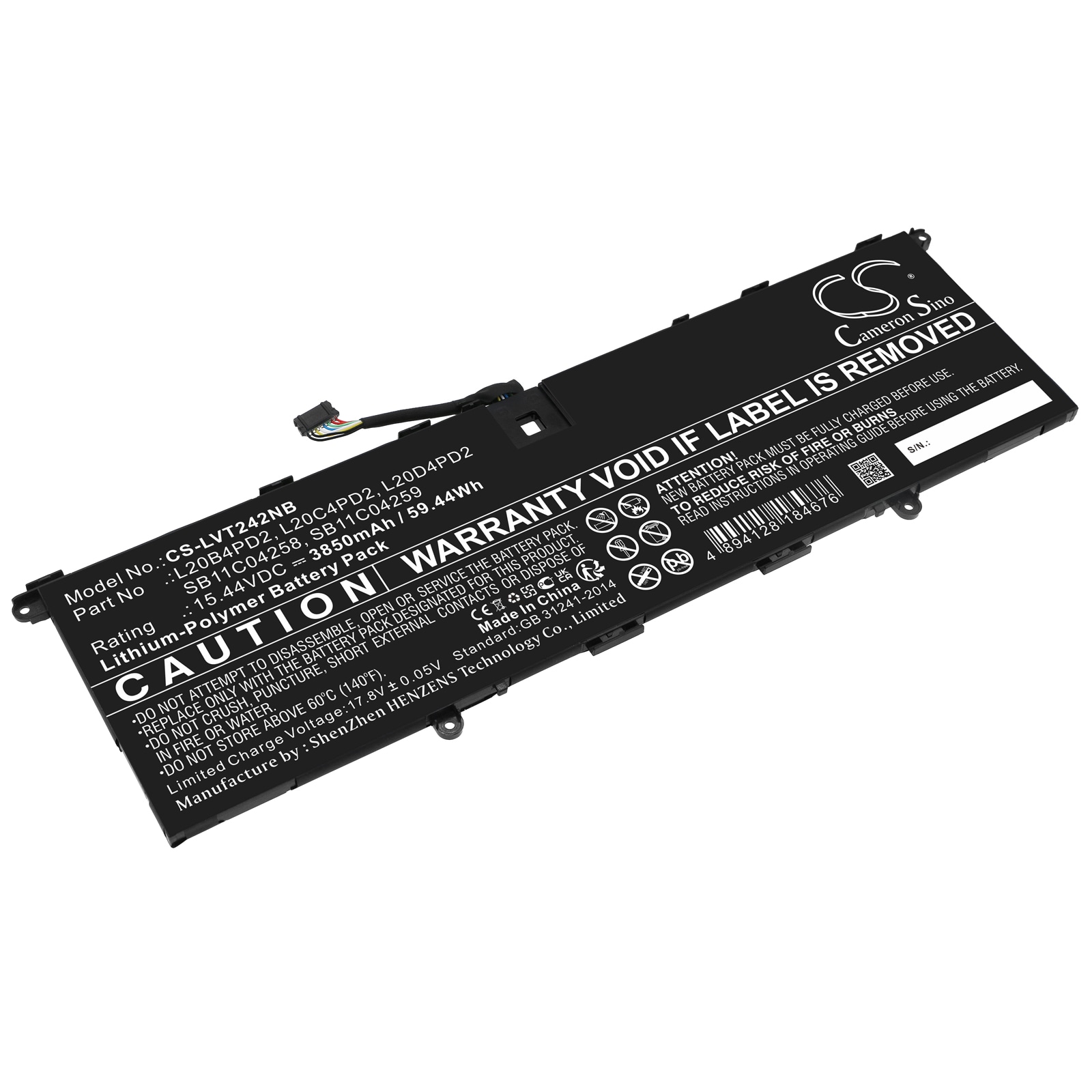 Batteri til notebook, bærbar computer til Lenovo ThinkBook 14p G2 ACH 20YN000LUS og andre.